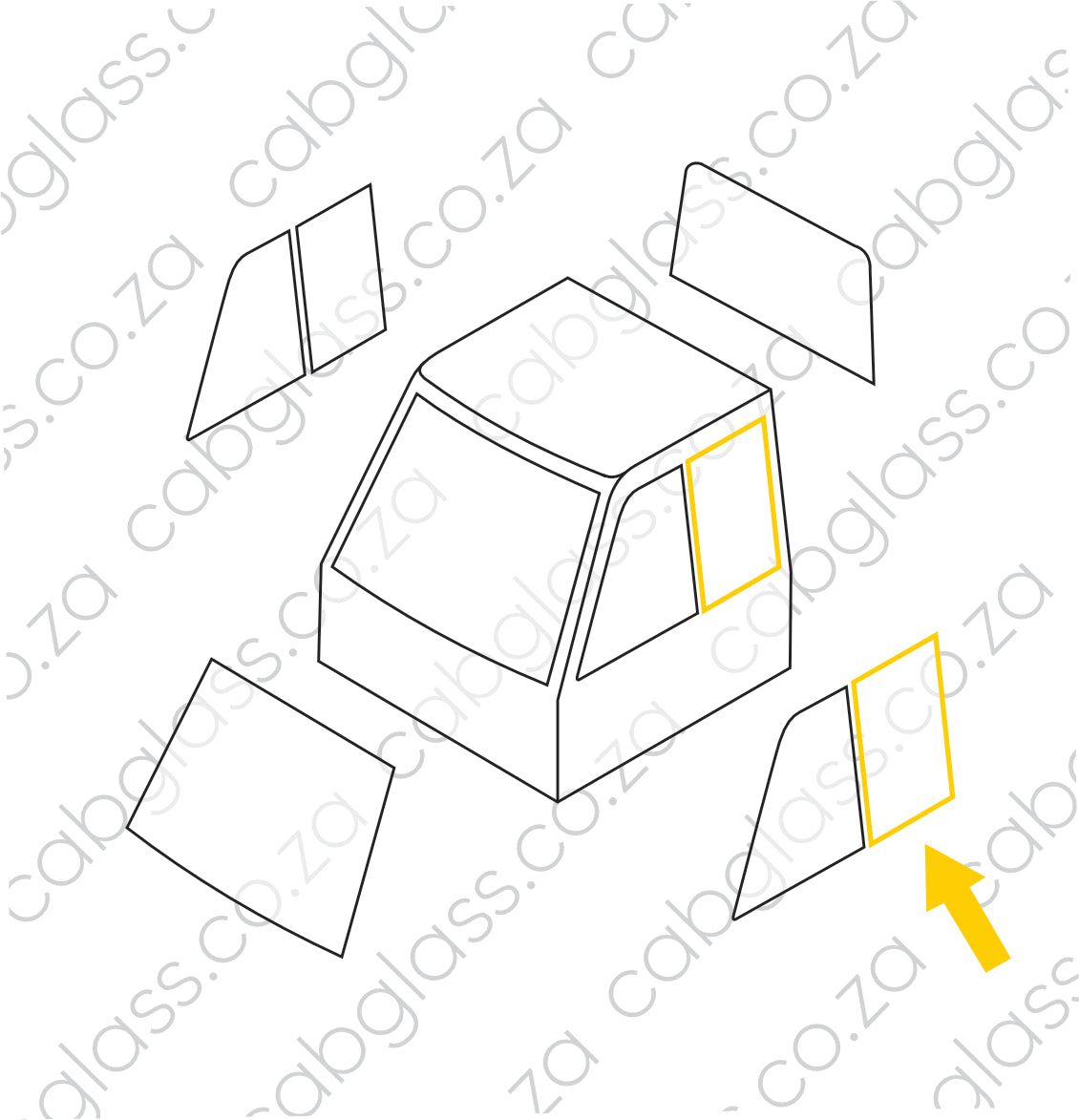 REAR OF DOOR LH | CAT DUMP TRUCK 725-745 C-SERIES