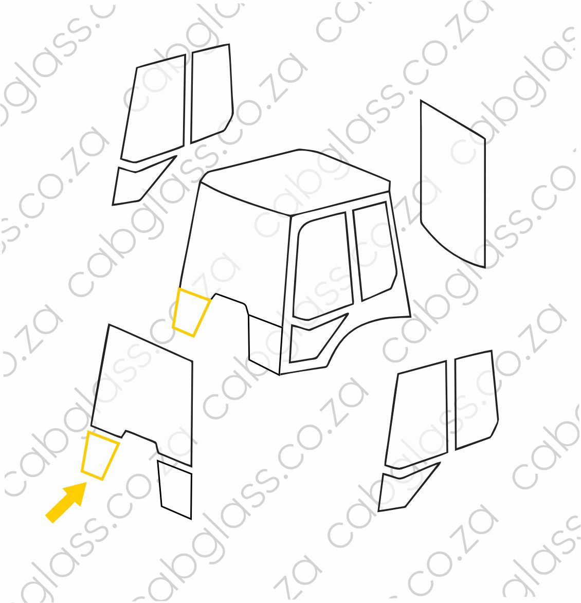 FRONT LOWER RH | VOLVO TLB BL61B - BL71B BACKHOE