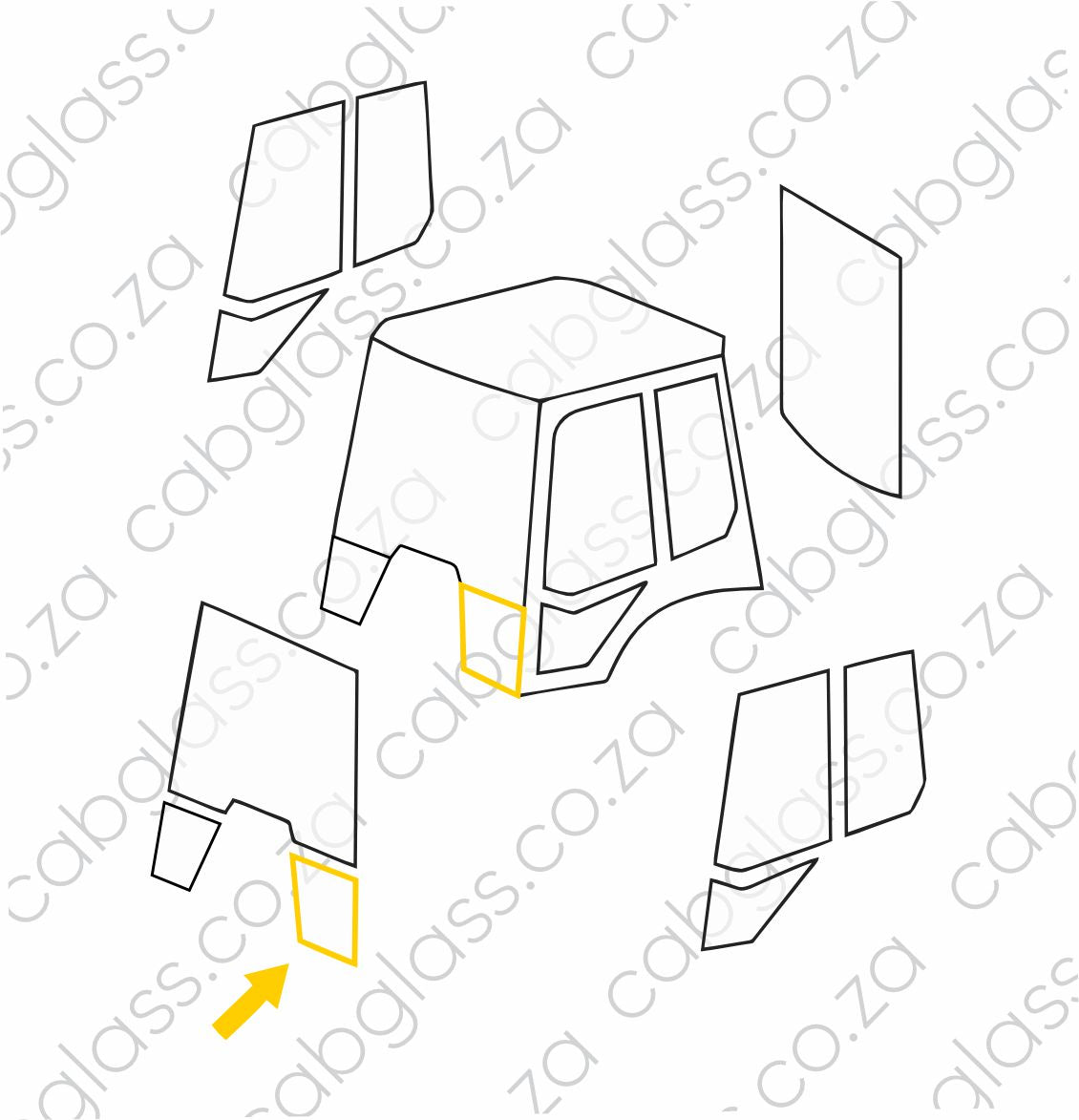 FRONT LOWER LH | VOLVO TLB BL61B - BL71B BACKHOE