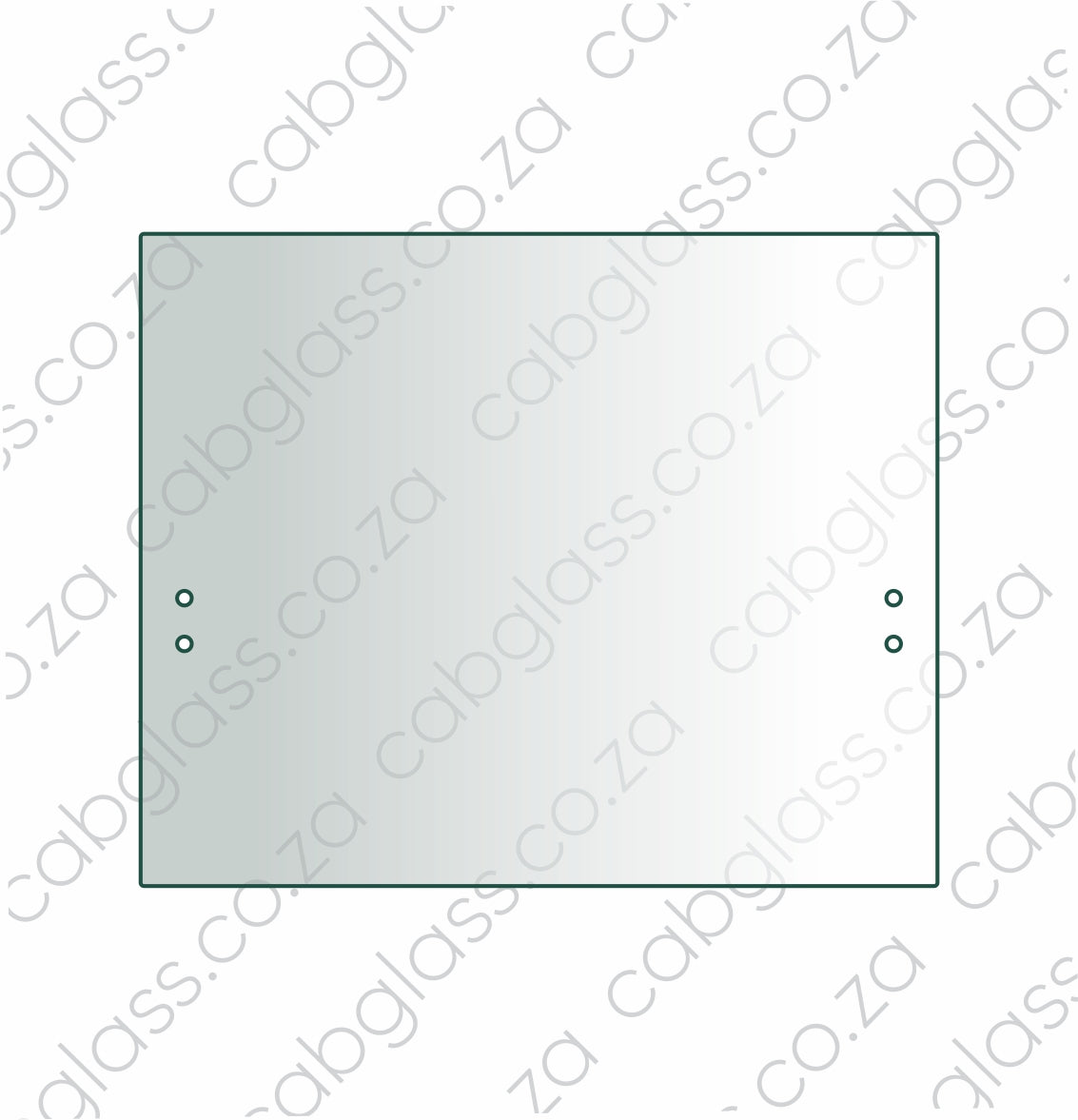 Rear cab glass lower half with 4 holes