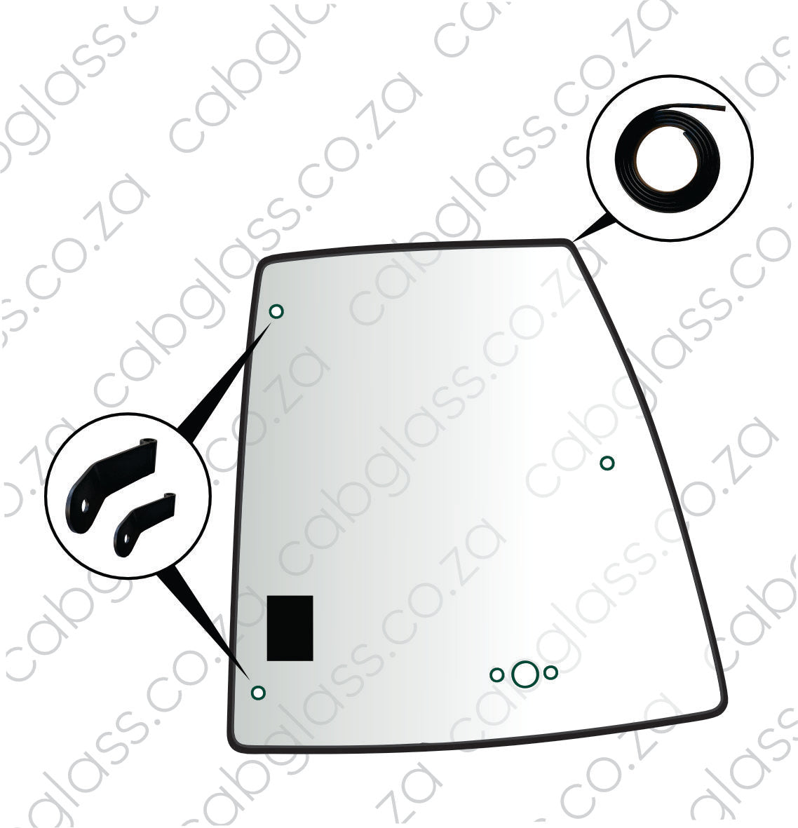 DOOR UPPER RH (no-door) Conversion Kit | CAT TLB F-SER (416F - 450F) BACKHOE