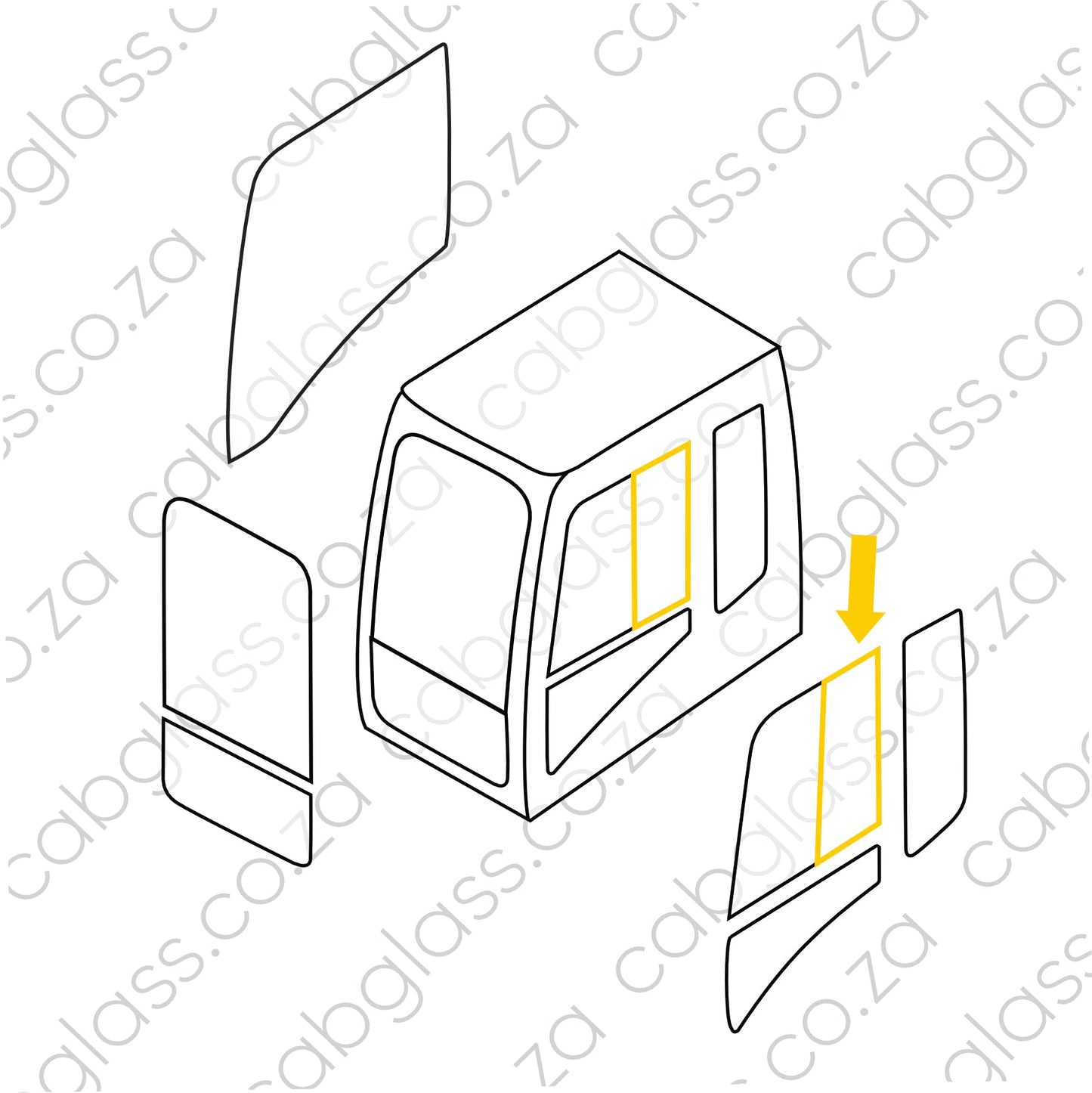 DOOR REAR SL (Holes at bottom horizontal) | SOILMEC SF65 DRILLING RIG