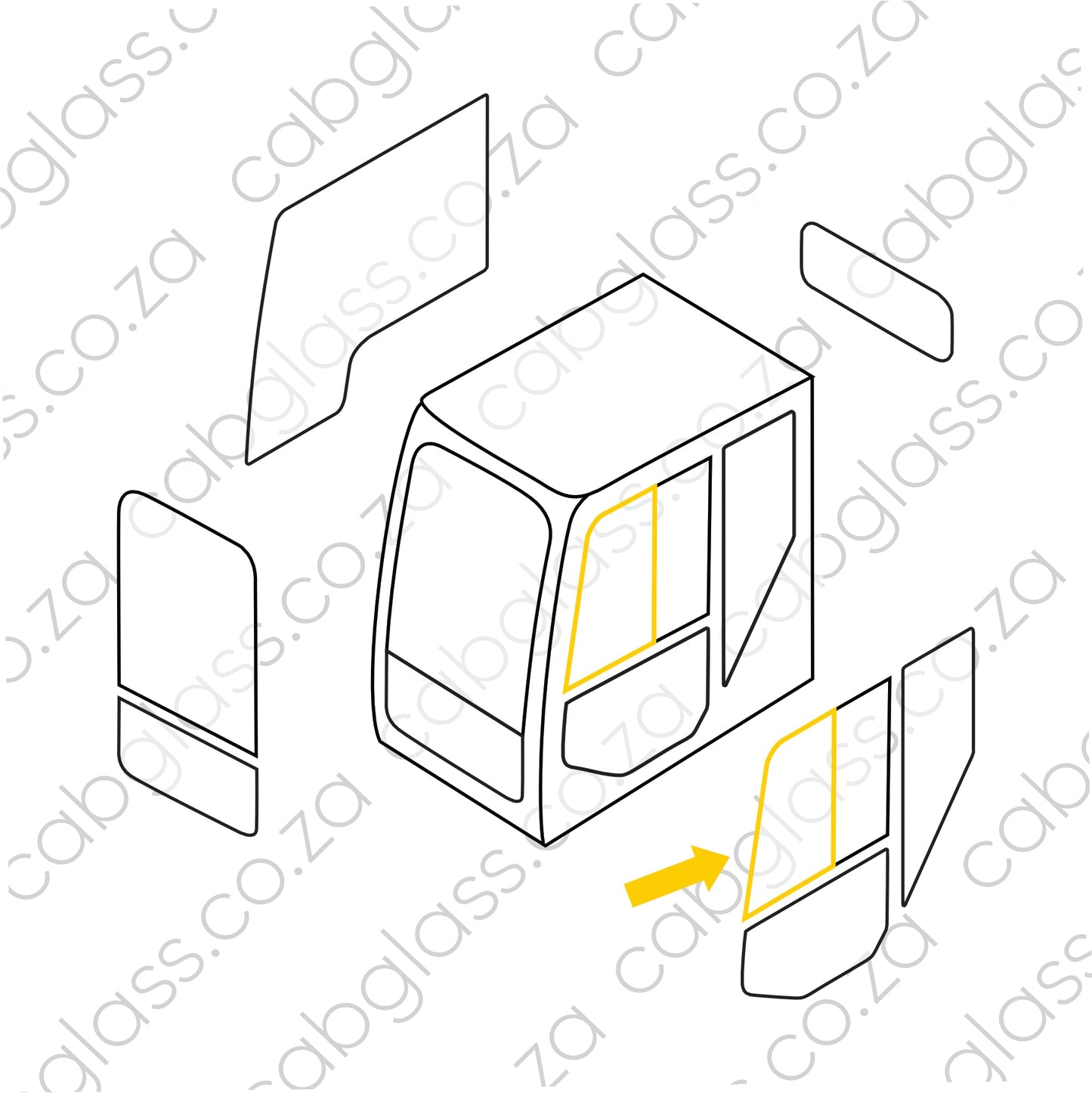 DOOR FRONT SLIDER | SOILMEC SR80C DRILLING RIG