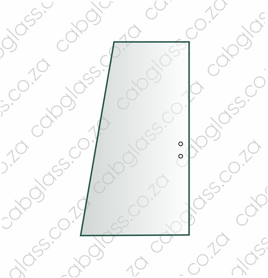 Door rear slider glass wit two holes