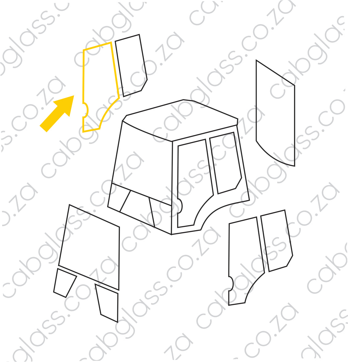 DOOR RH | KOMATSU BH WB R DASH 5