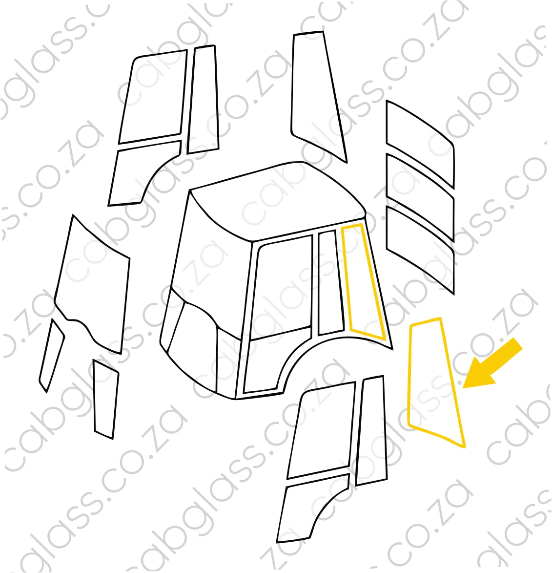 REAR QUARTER LH | DEERE TLB 315 L, SL