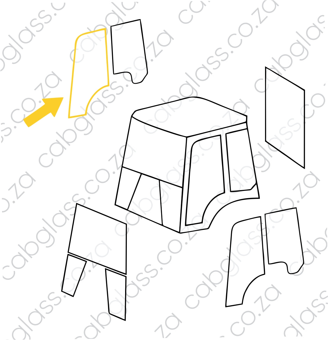 DOOR RH | TEREX TLB BACKHOE TLB 840 - TLB 990