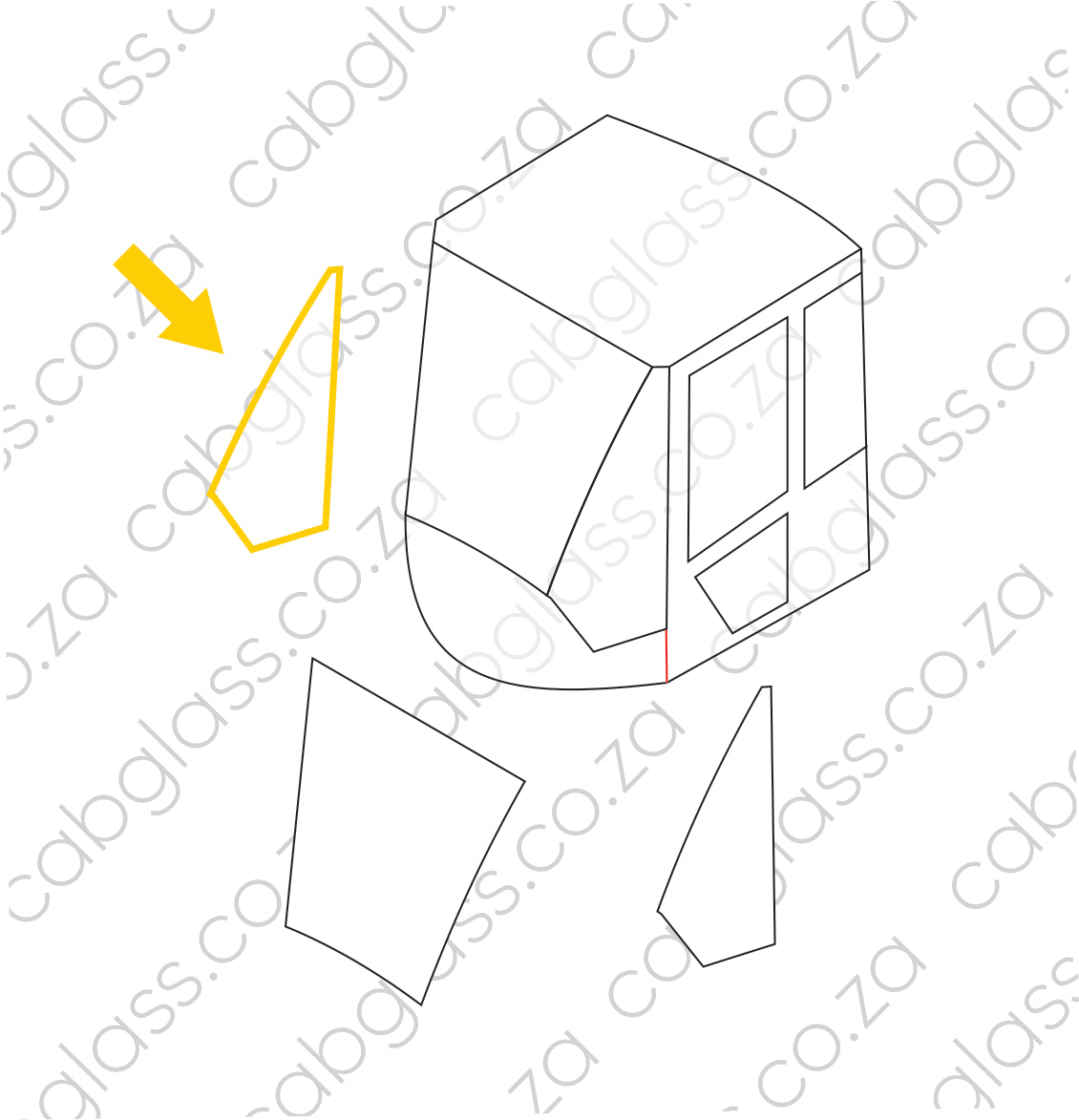 FRONT RH | HITACHI ZW DASH -6 (Laminated)