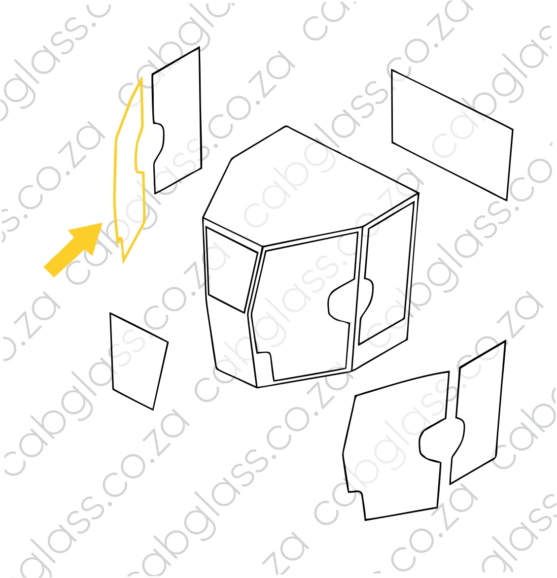 DOOR RH | KOMATSU GRADER GD DASH-5