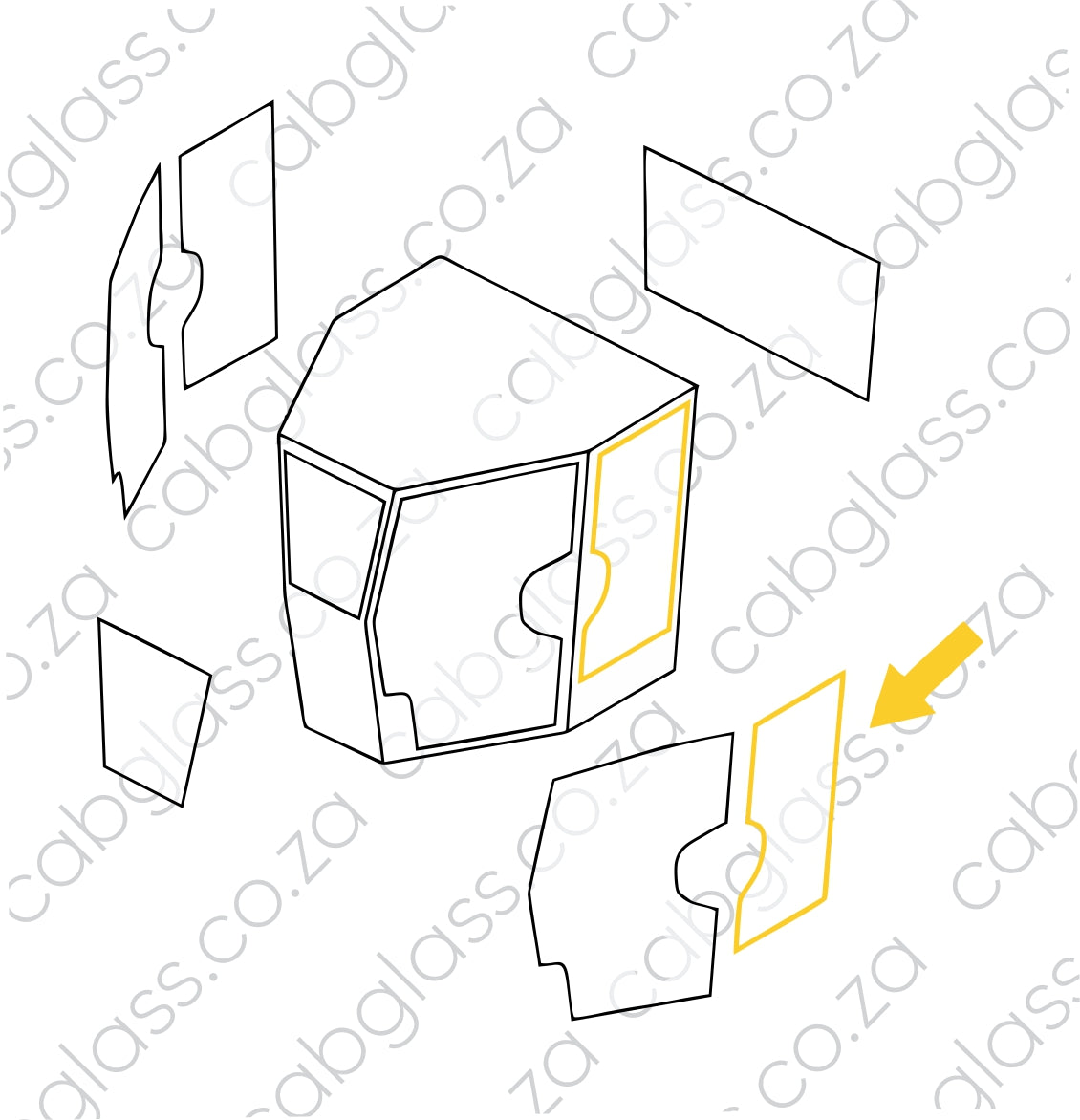 REAR OF DOOR LH | KOMATSU GRADER GD DASH-5