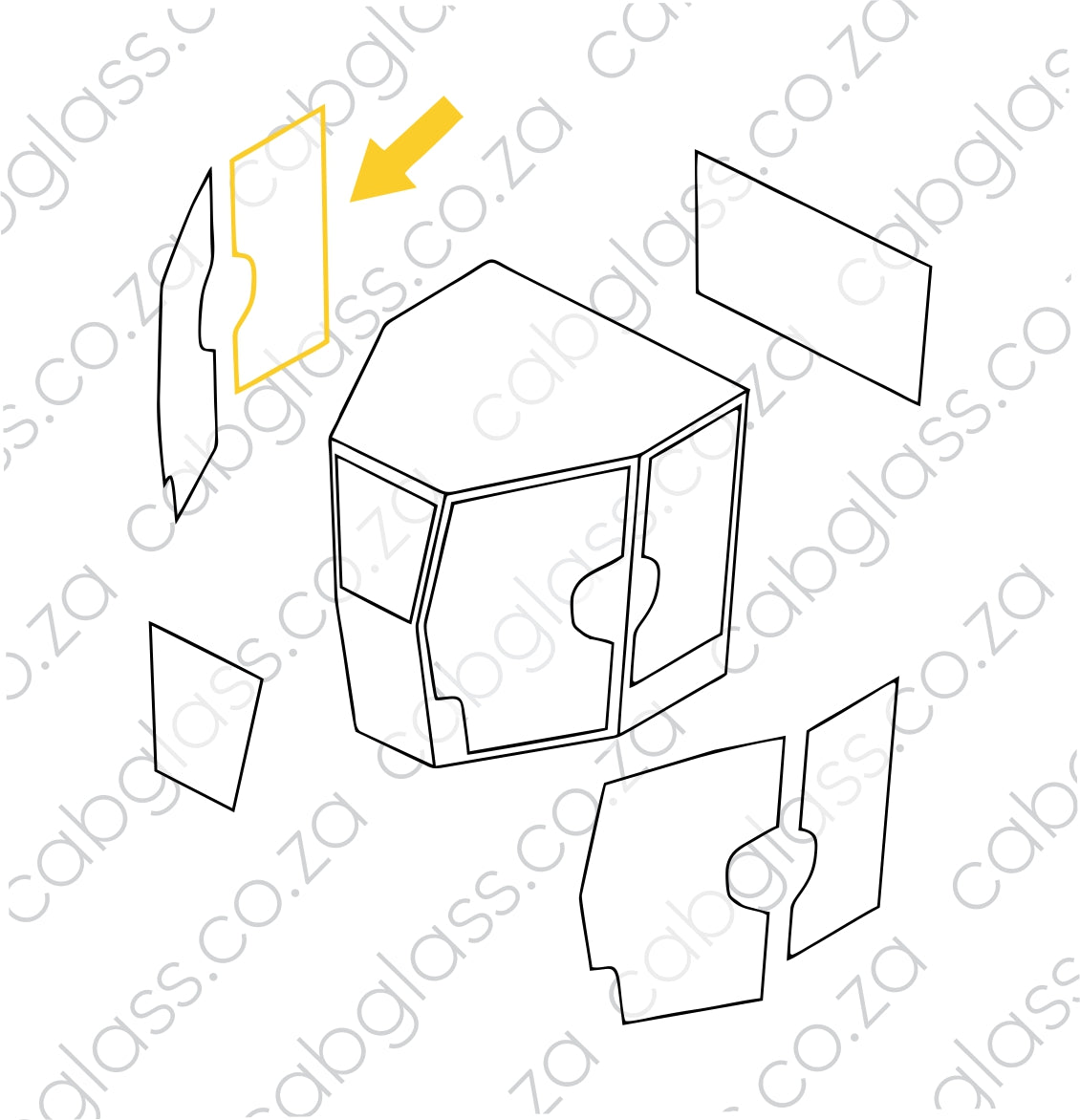 REAR OF DOOR RH | KOMATSU GRADER GD DASH-5