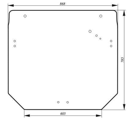 REAR CAB GLASS | JOHN DEERE 6E SERIES