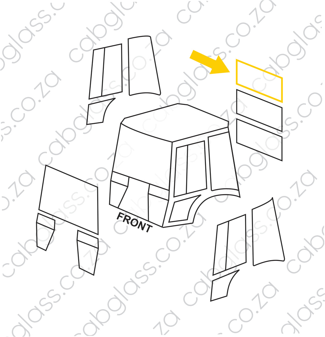 REAR UPPER SL | CASE TLB 580 K/LE/SLE/LXT 590 SERIES