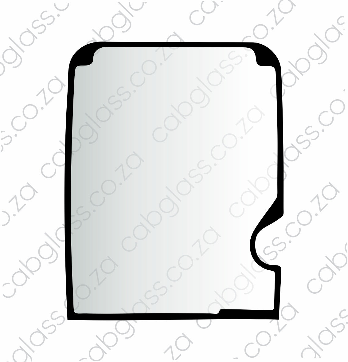 Windscreen Upper, cut out for wiper, Deere excavator, 101303 | 4662560
