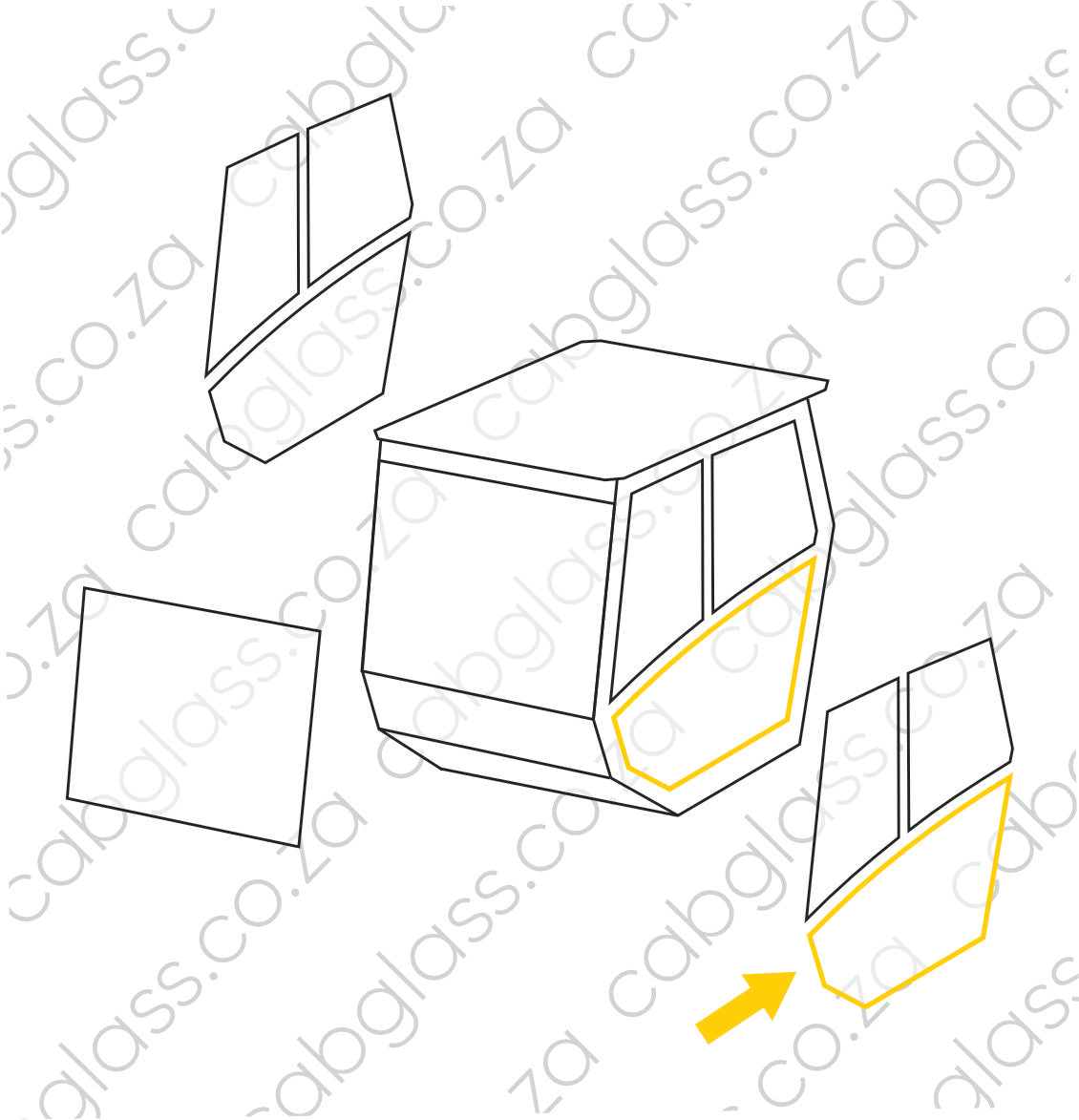 DOOR LOWER LH | HAMM ROLLER 3000 SER