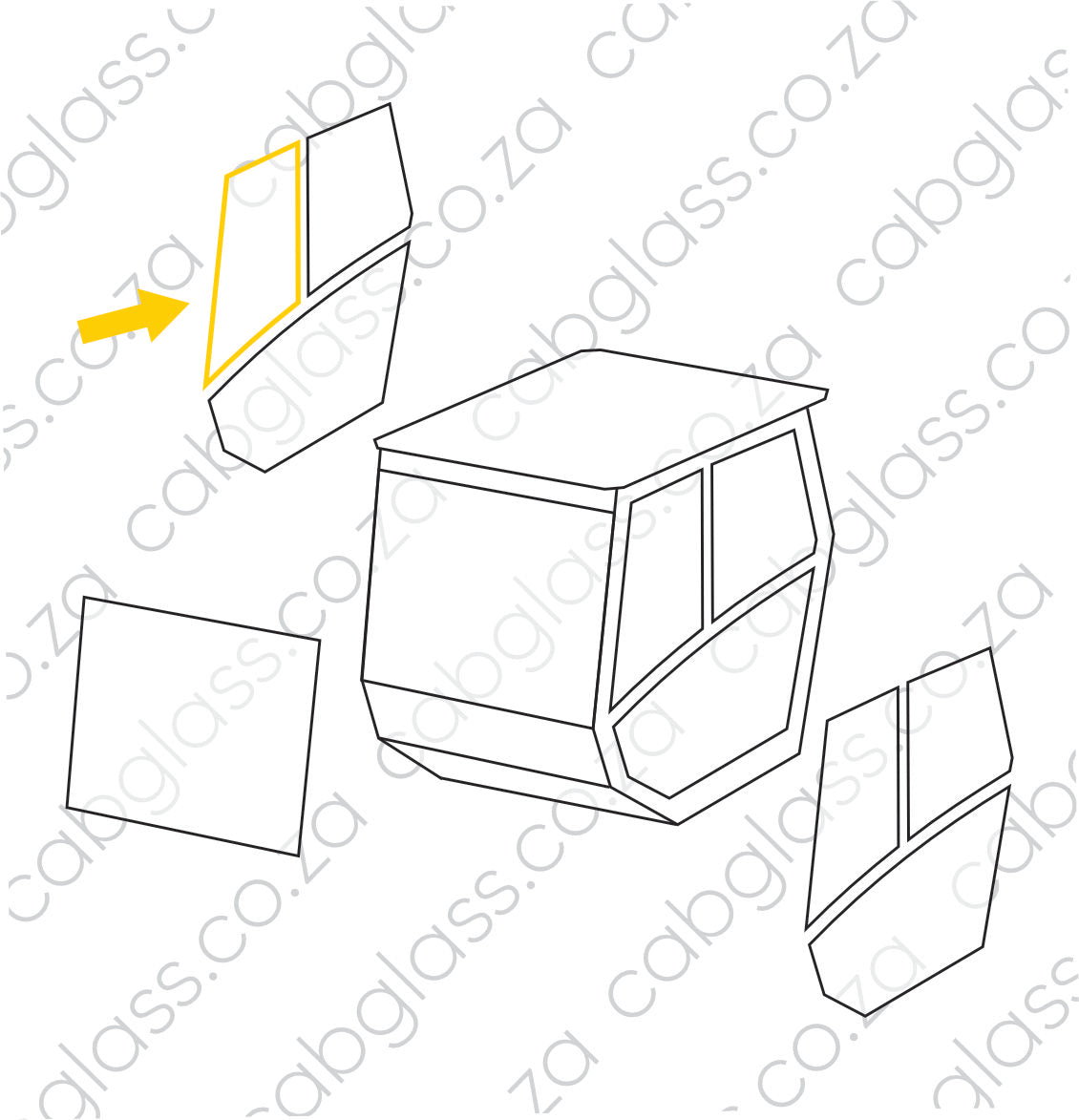 DOOR UPPER FRONT RH | HAMM ROLLER 3000 SER