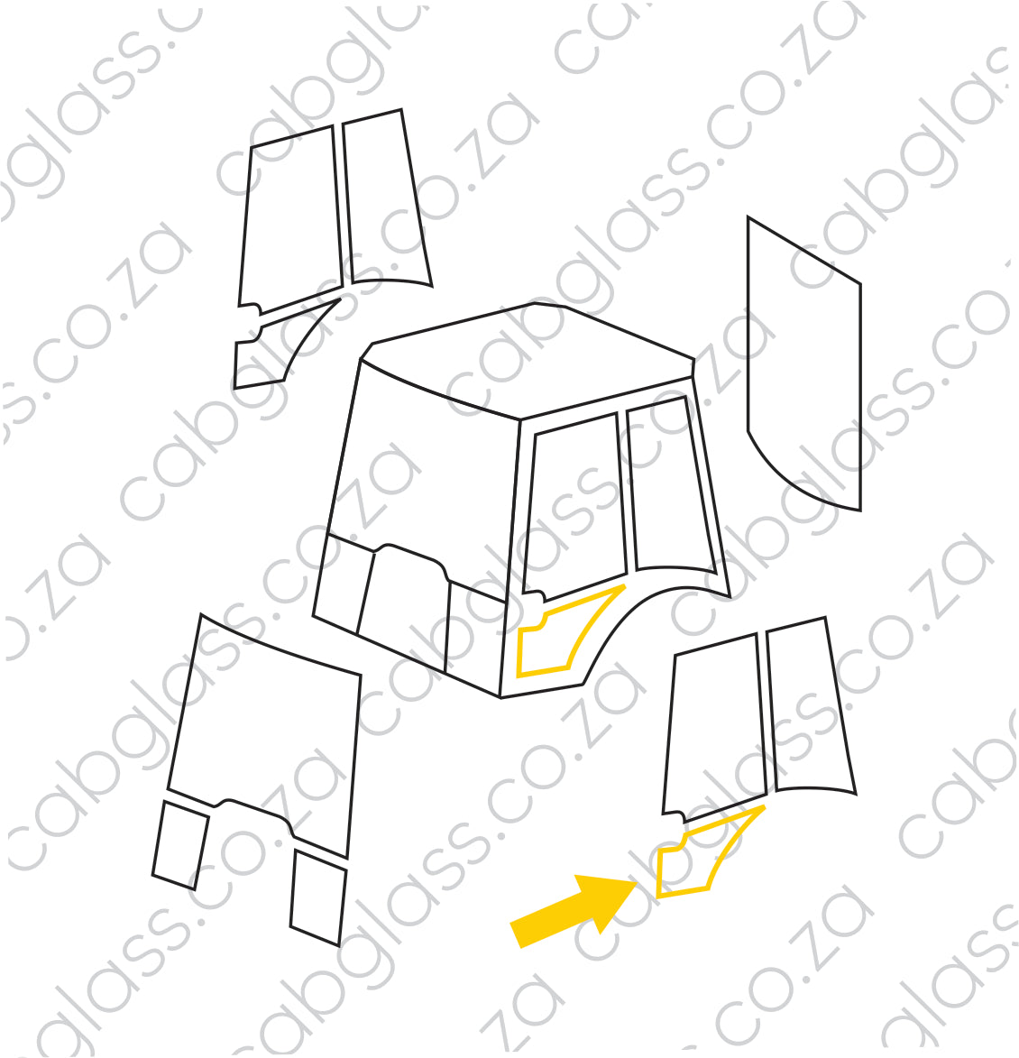 DOOR LOWER LH | HIDROMEK TLB HMK 102B
