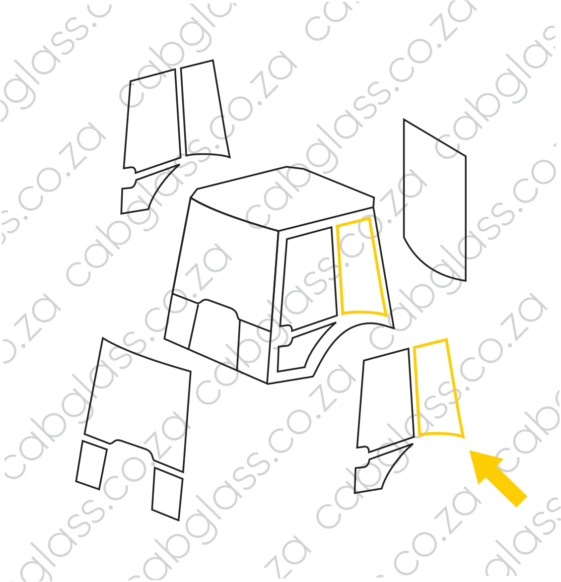 REAR OF DOOR LH | HIDROMEK TLB HMK 102B