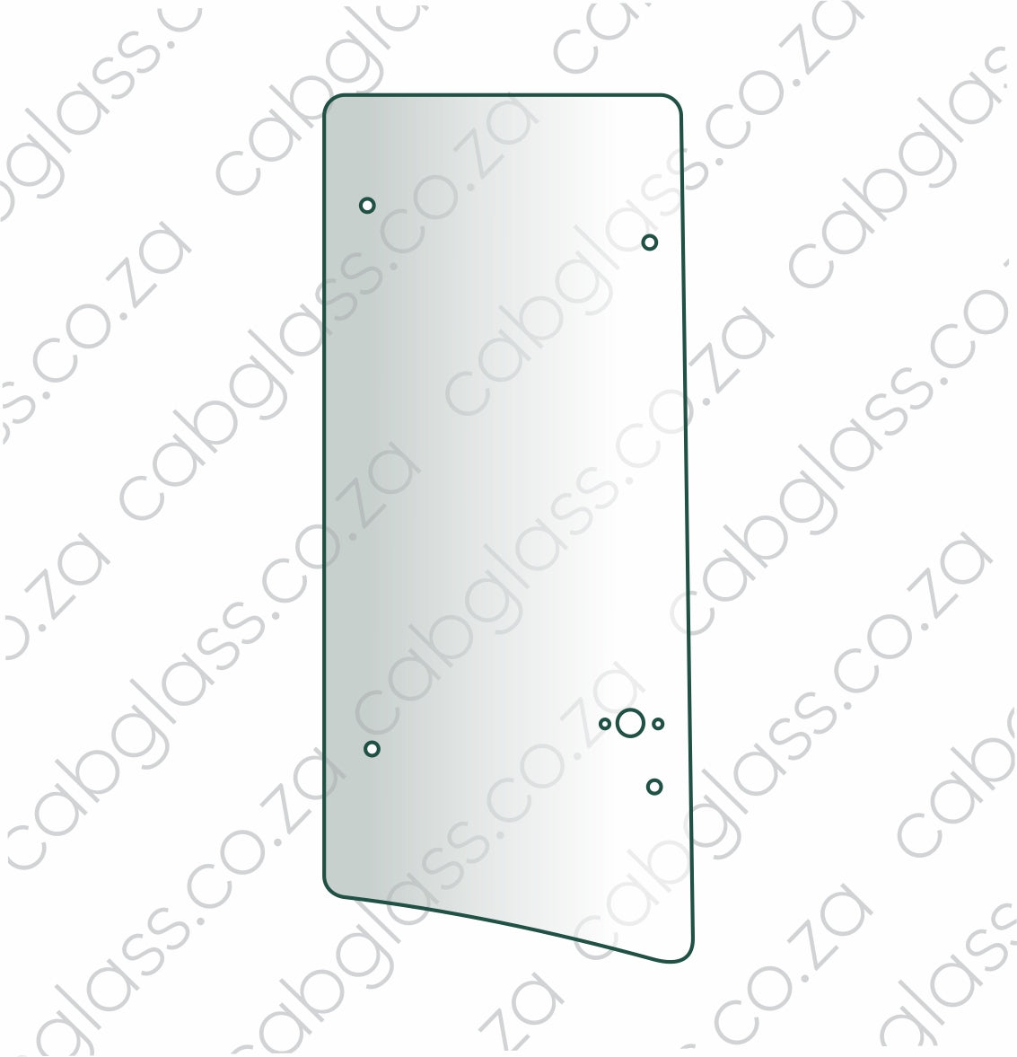 Rear door upper left and right-hand glass for Caterpillar