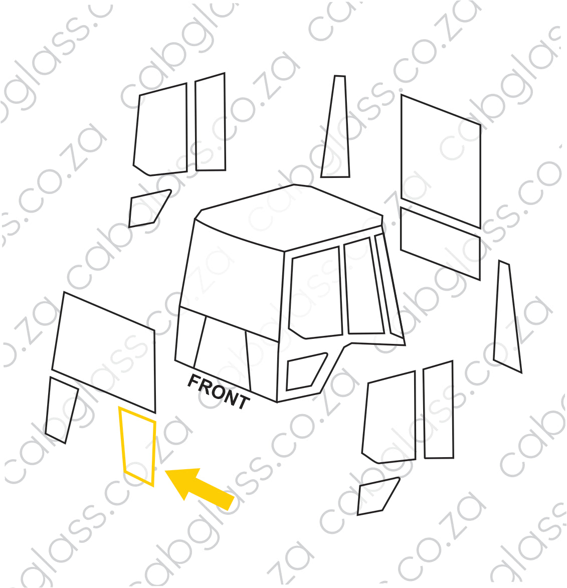 FRONT LOWER L=R | CAT TLB D-SER BACKHOE