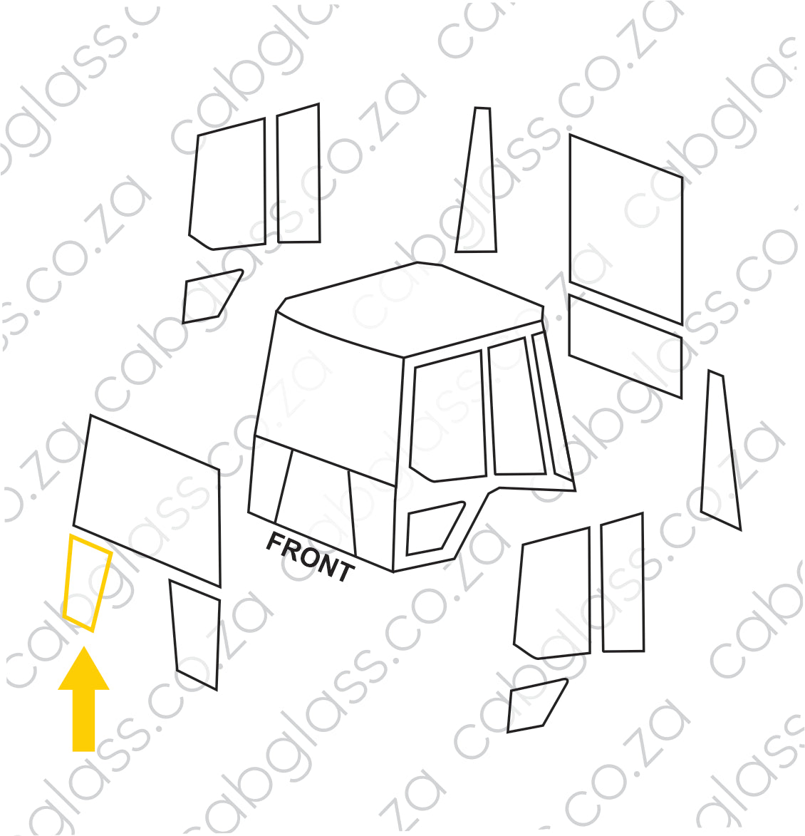 FRONT LOWER L=R | CAT TLB D-SER BACKHOE