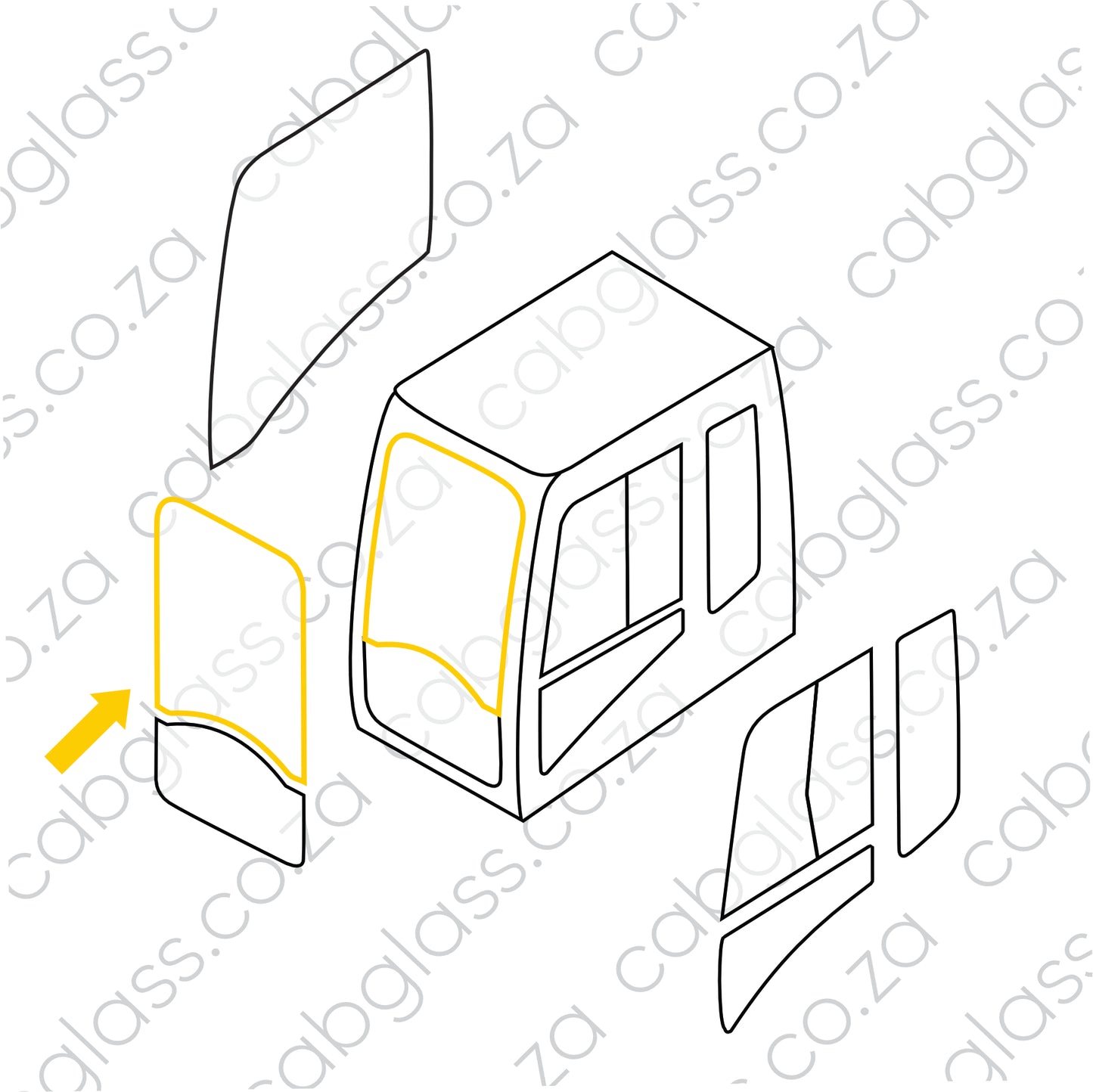 FRONT UPPER (Half moon cut out at bottom) | CAT EXCAVATOR D-SERIES