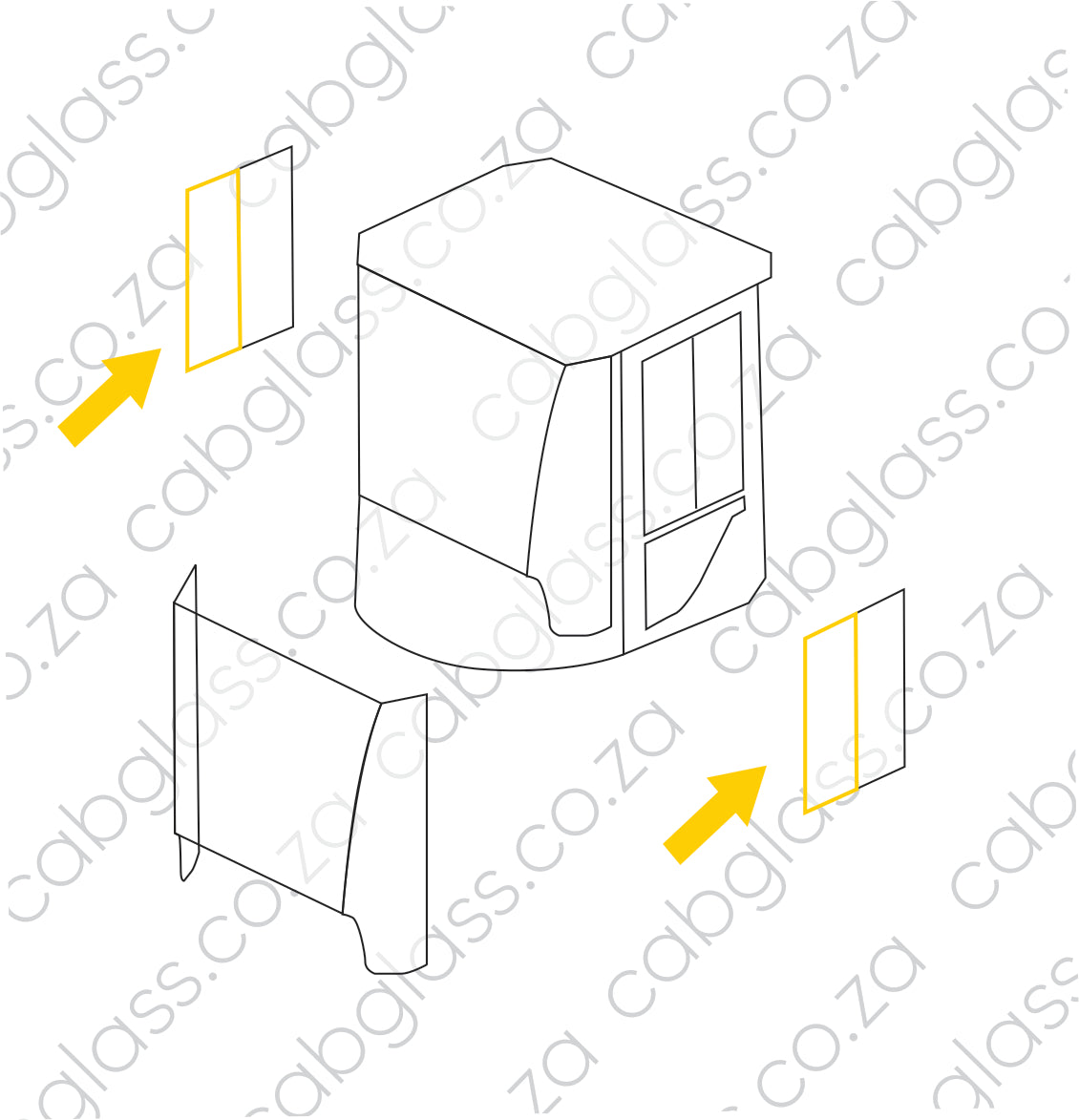 DOOR FRONT SL | VOLVO FEL (L60F-L350F) (L60G-L350G) (L60H-L350H)