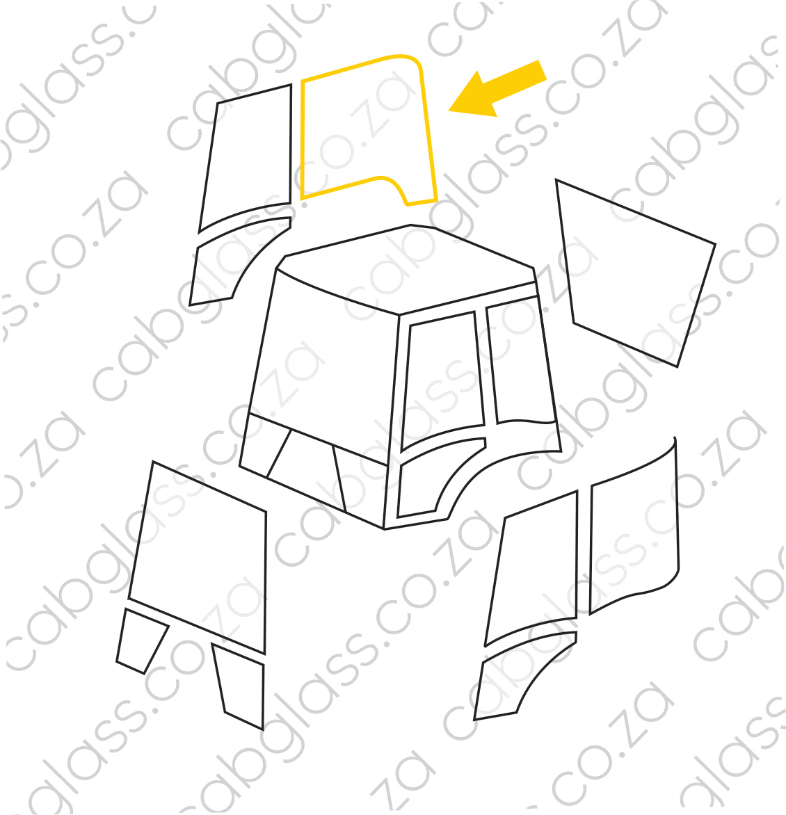 REAR DOOR RH | CASE 595 SLE (2000-)