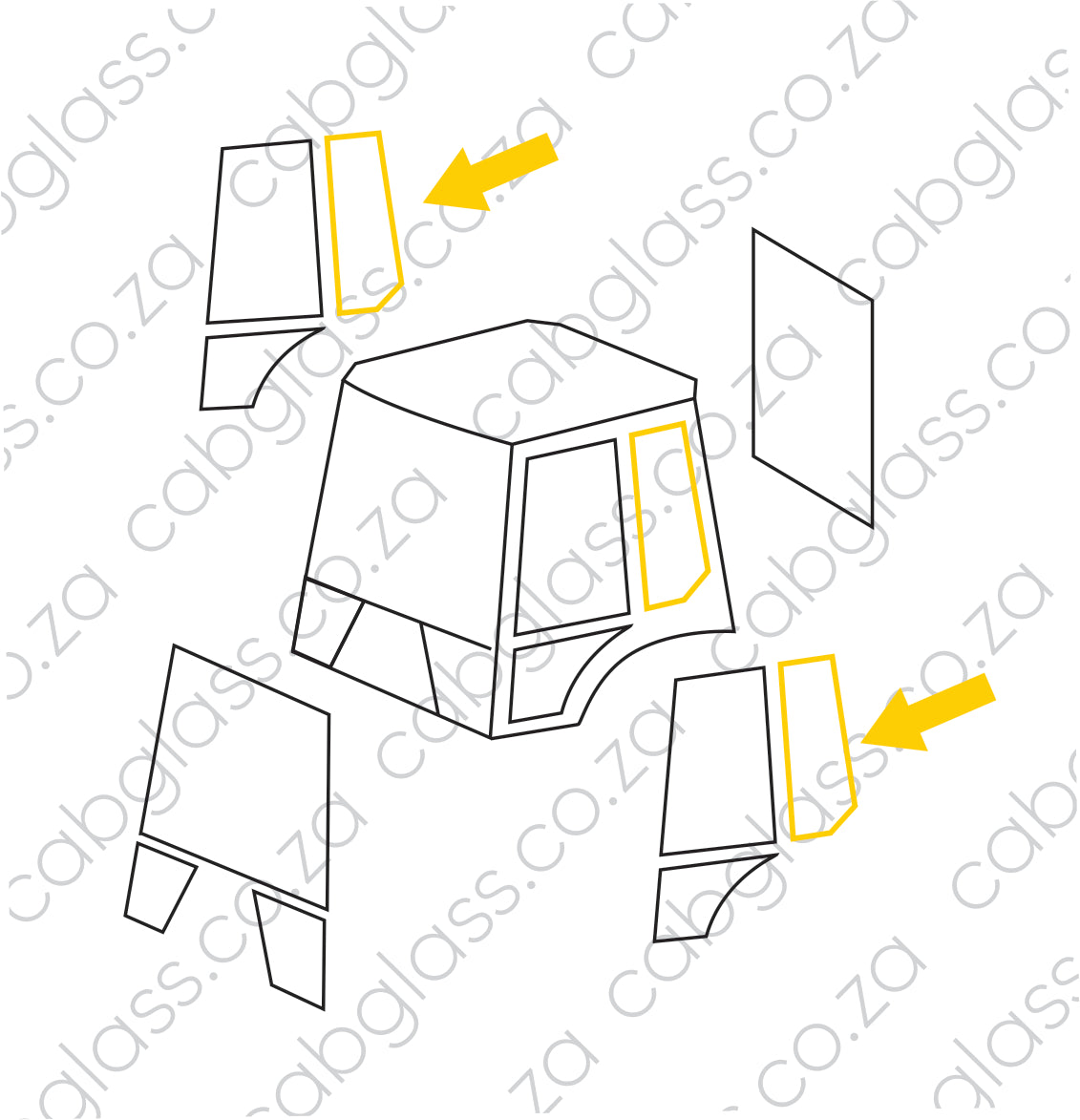 REAR OF DOOR L=R | NEW HOLLAND TLB B90-B115 B/LB