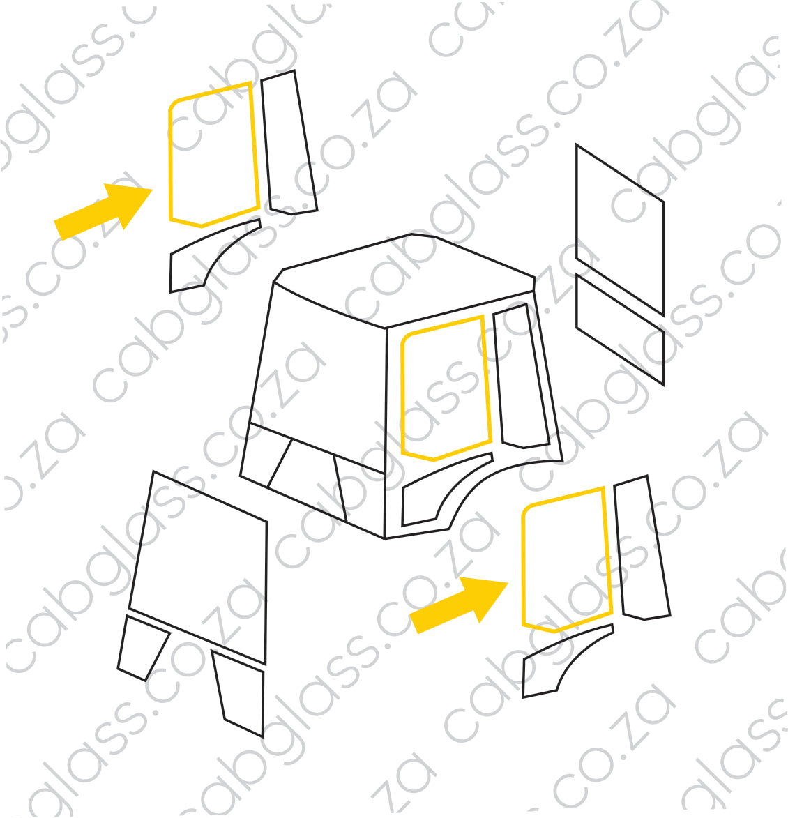 DOOR UPPER L=R | NEW HOLLAND TLB B80B