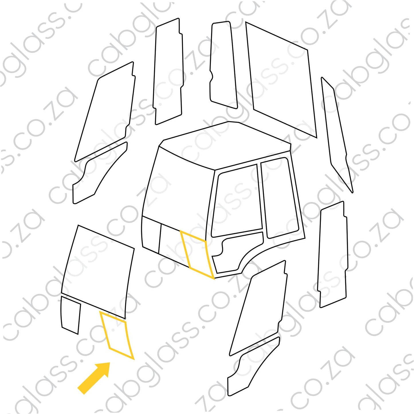 FRONT LOWER LH | JCB TLB 3DX, 4DX