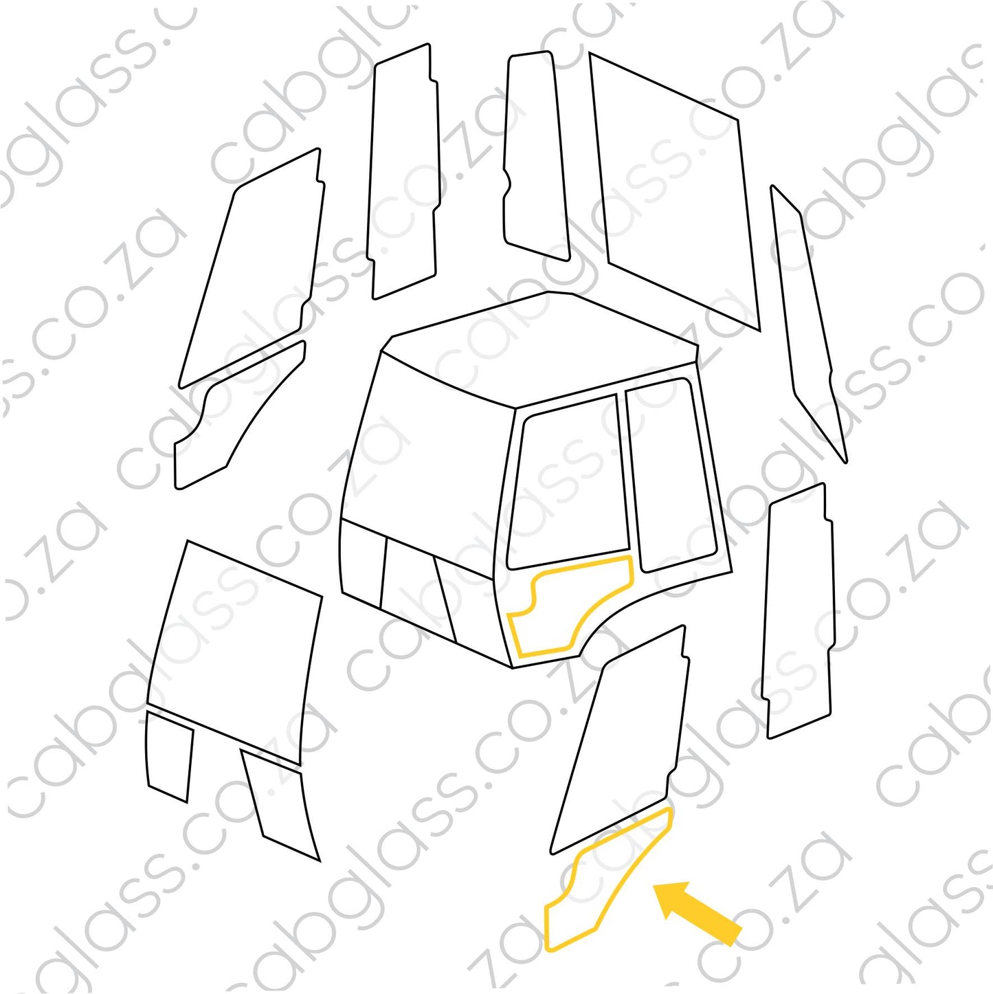 DOOR LOWER LH | JCB 3CX (2022-)