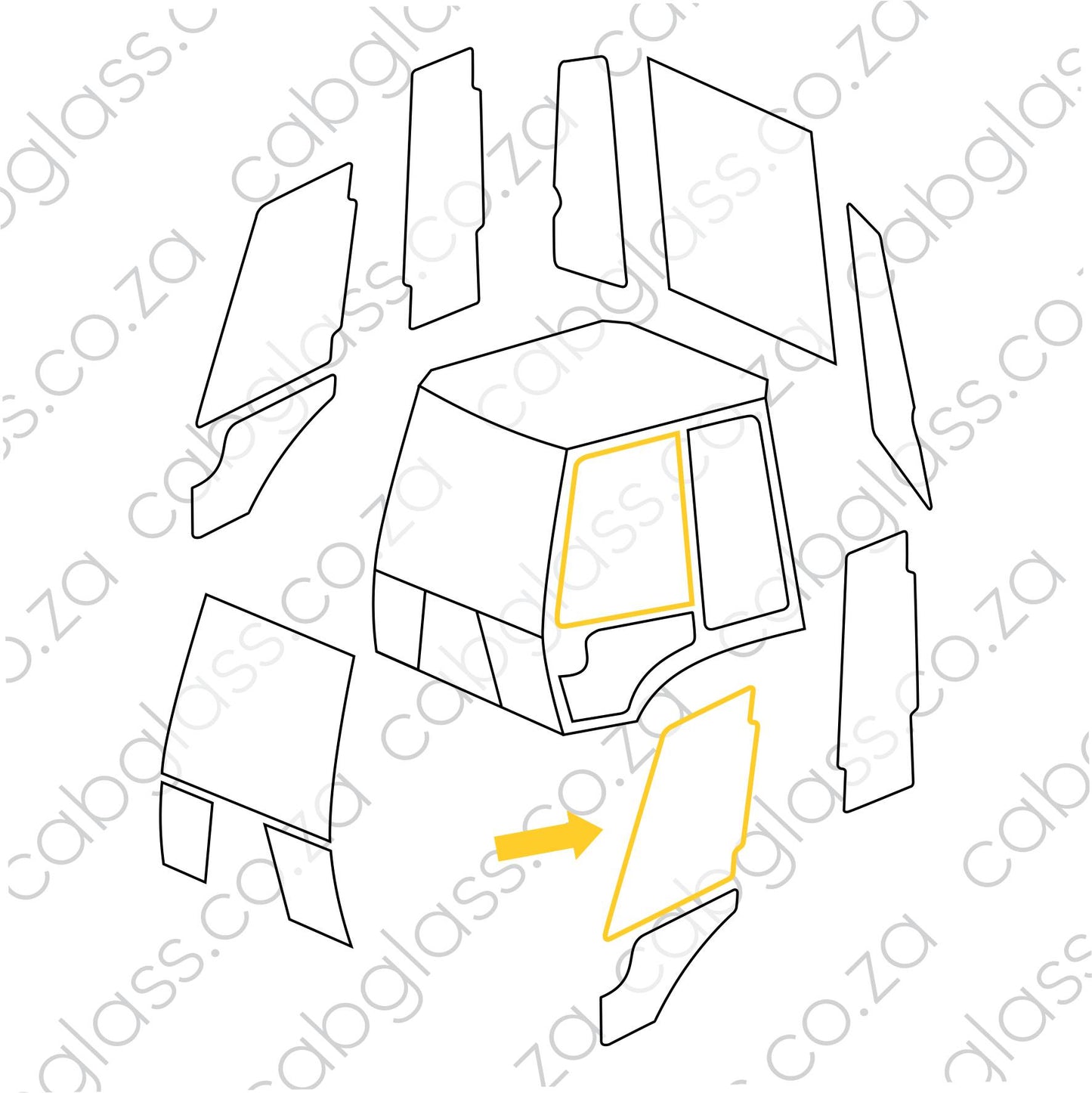 DOOR UPPER LH | JCB 3CX (2022-)