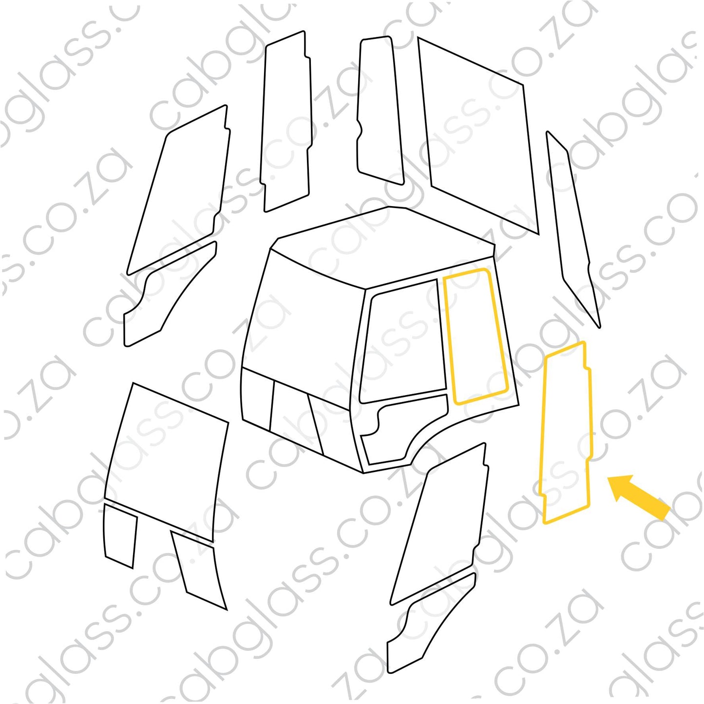 REAR OF DOOR LH | JCB TLB 3CX (2022-)
