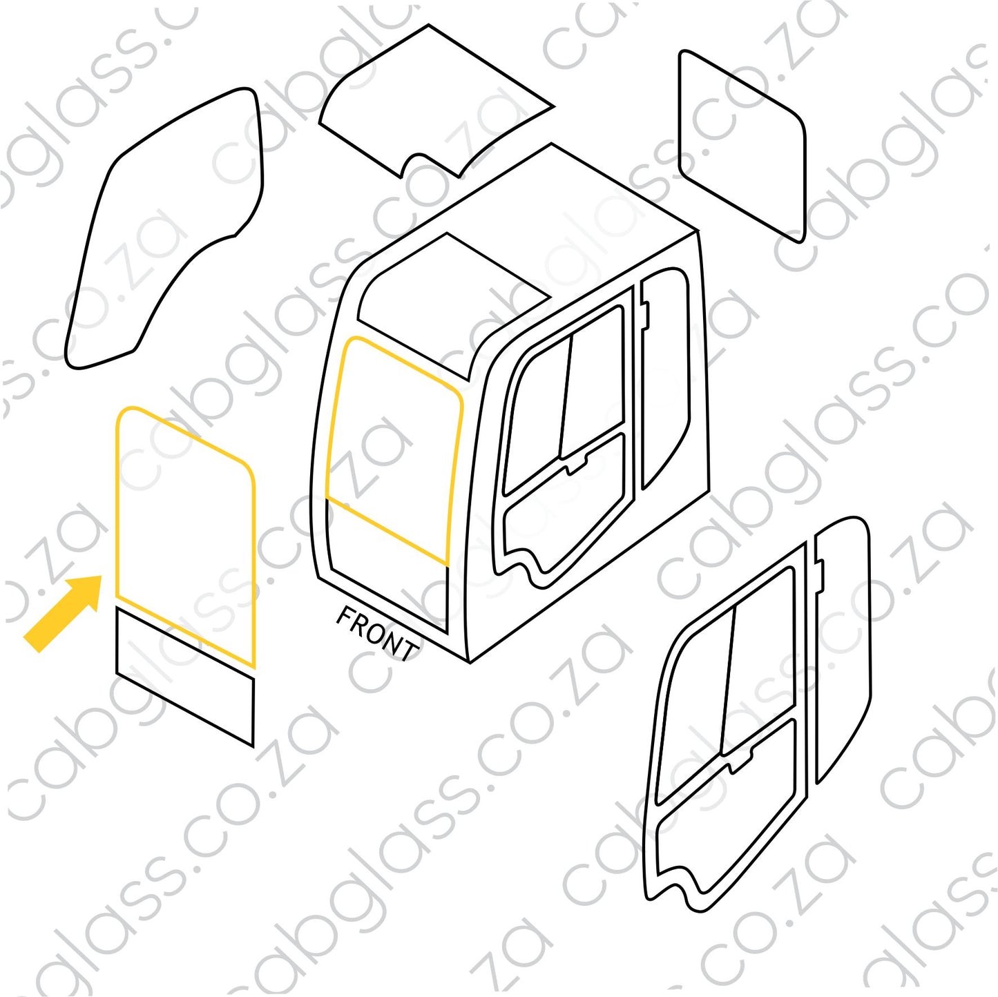 FRONT UPPER | JCB EXCAVATOR JS JZ (2003-2012) & 8080ZTS
