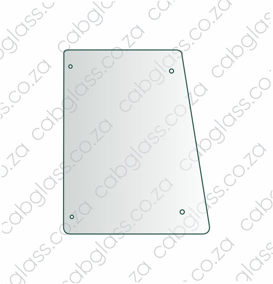 Door glass upper, Case TLB 595 SLE, 113258, MA3512934M1, 3512934M1
