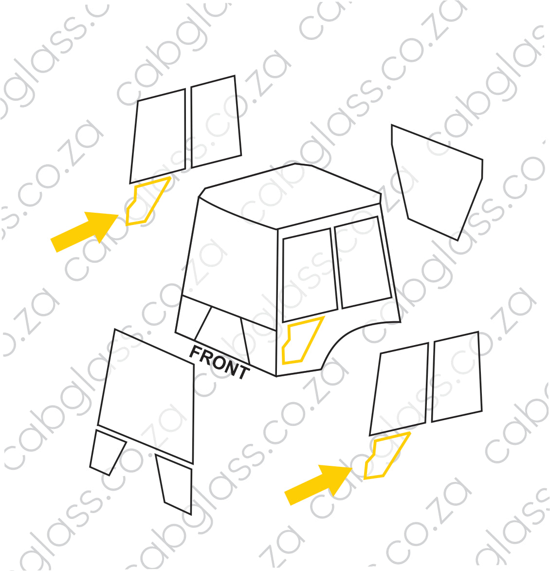 DOOR LOWER L=R | CASE 595 SLE (up to 1999)