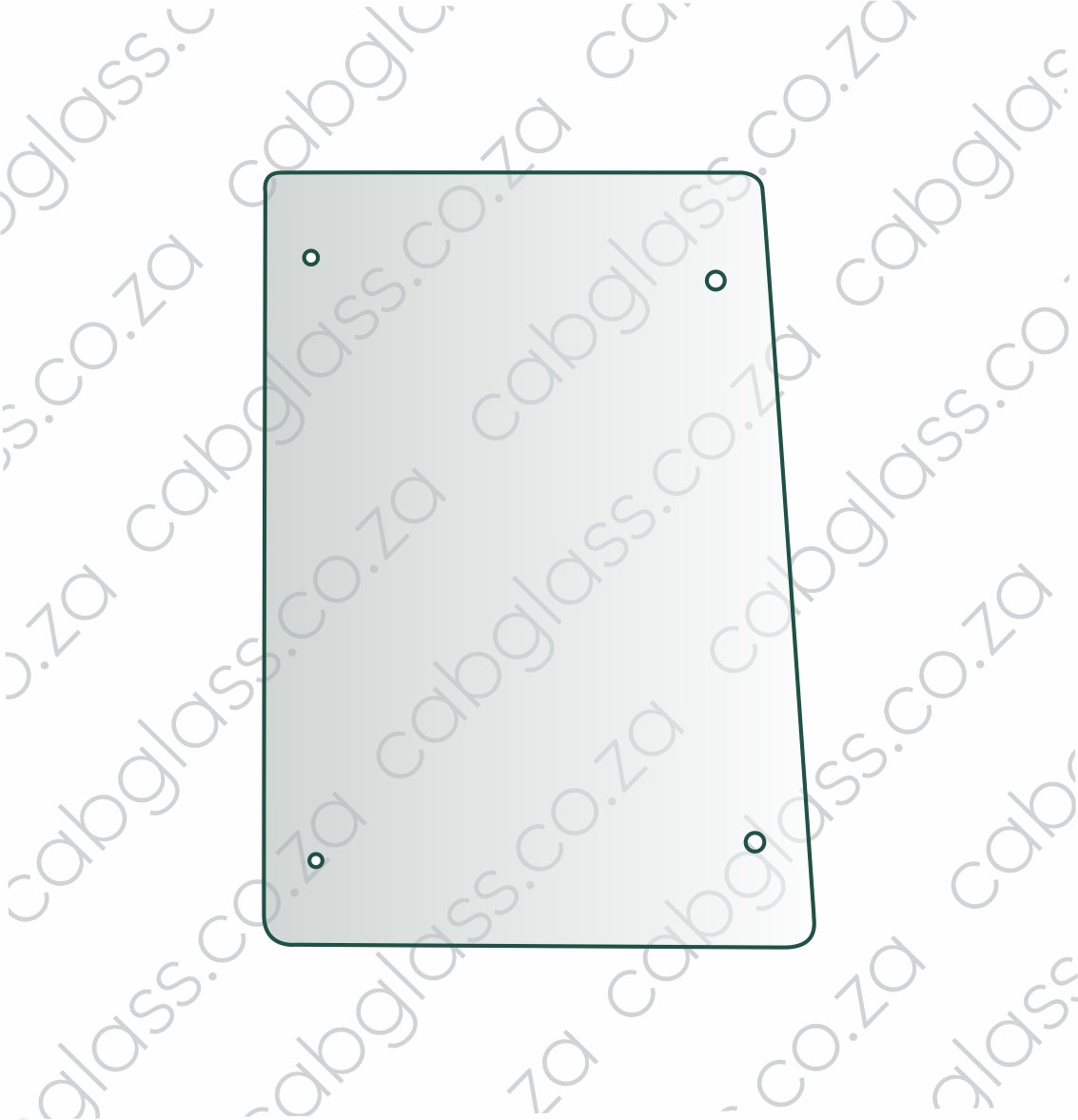Rear of door glass Case backhoe 595 SLE models up to 1999