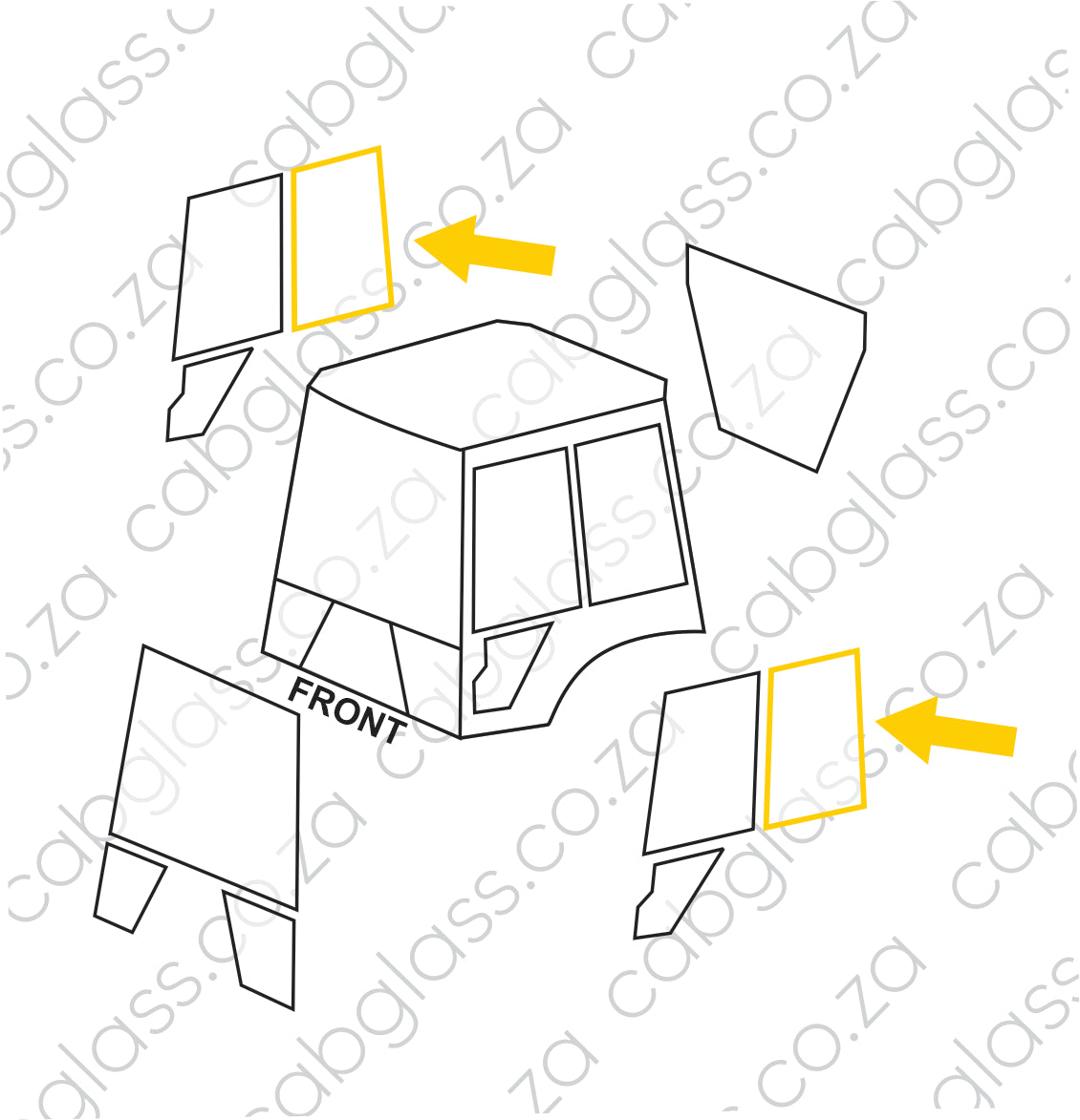 REAR OF DOOR L=R | CASE 595 SLE (-1999)