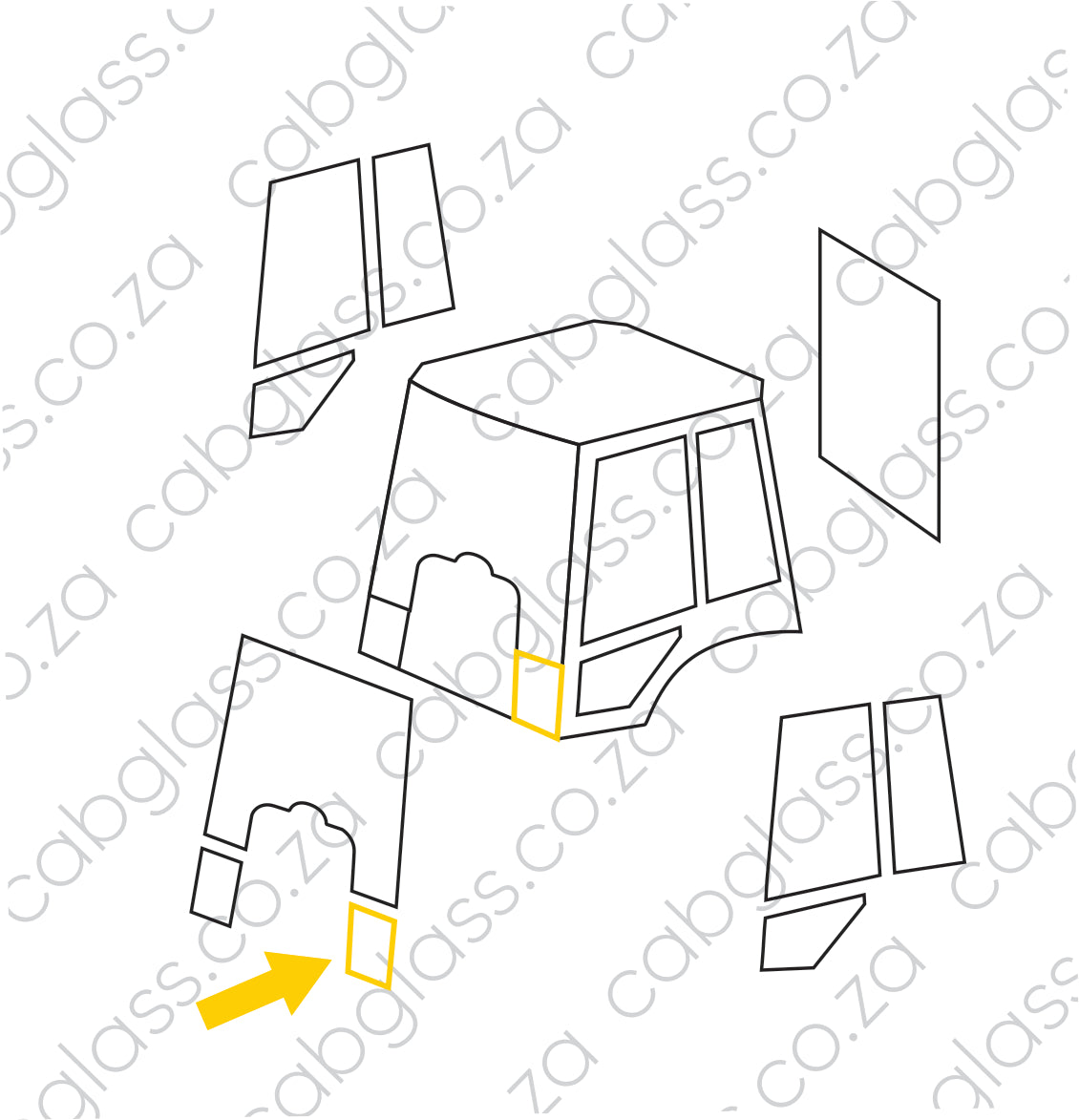FRONT LOWER LH | VOLVO TLB BL61 - BL71 BACKHOE