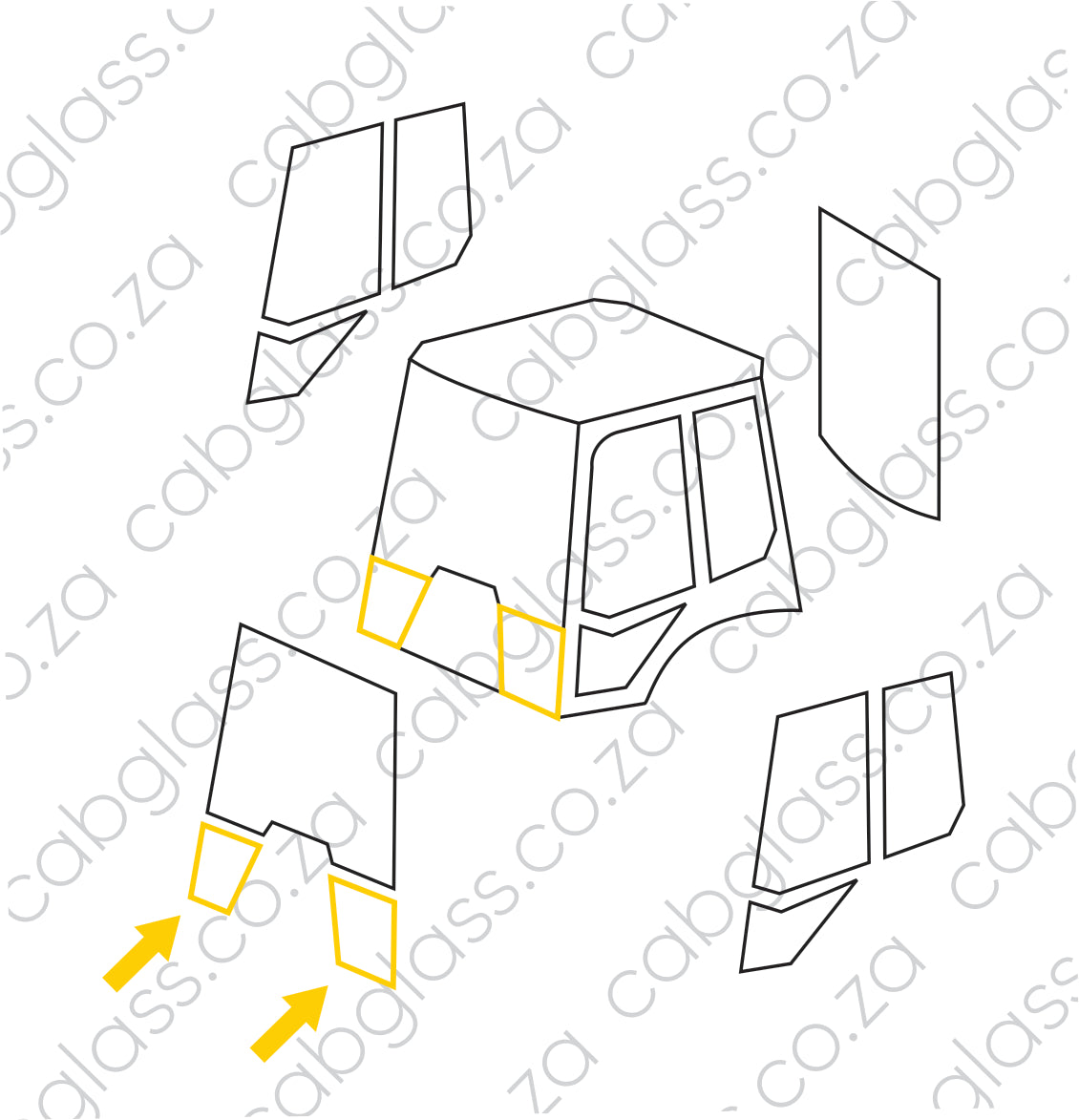 FRONT LOWER L=R | VOLVO TLB BL61B - BL71B BACKHOE