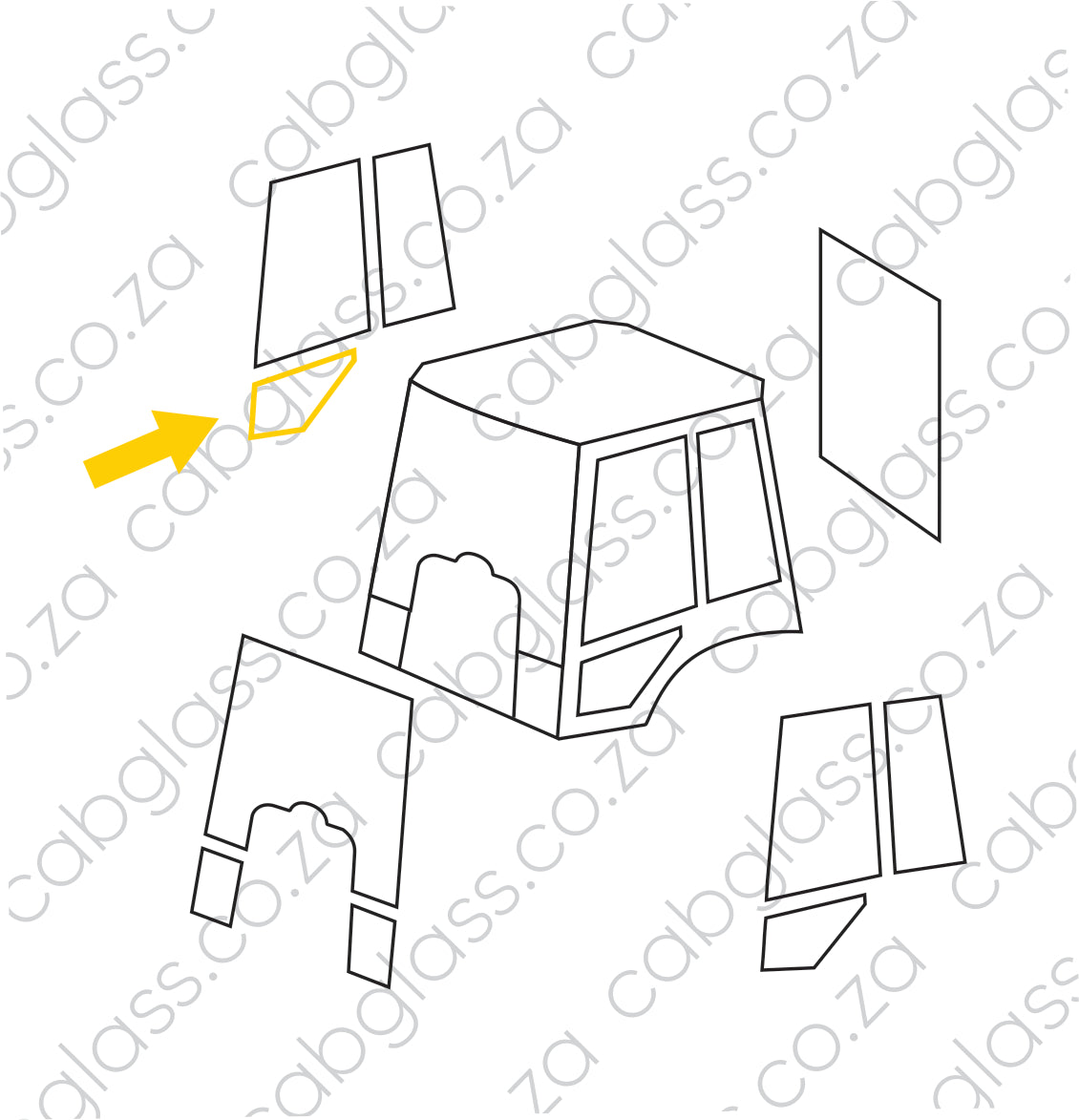 DOOR LOWER RH | VOLVO TLB BL61 - BL71 BACKHOE