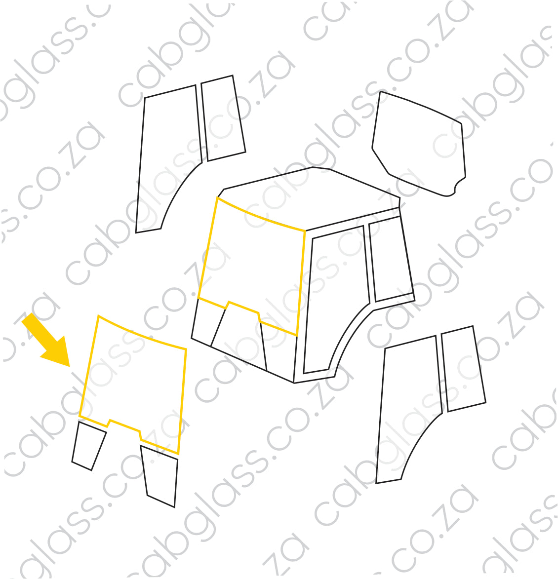 FRONT OPENING (75mm C/out) | CASE TRACTOR CX50 - CX100