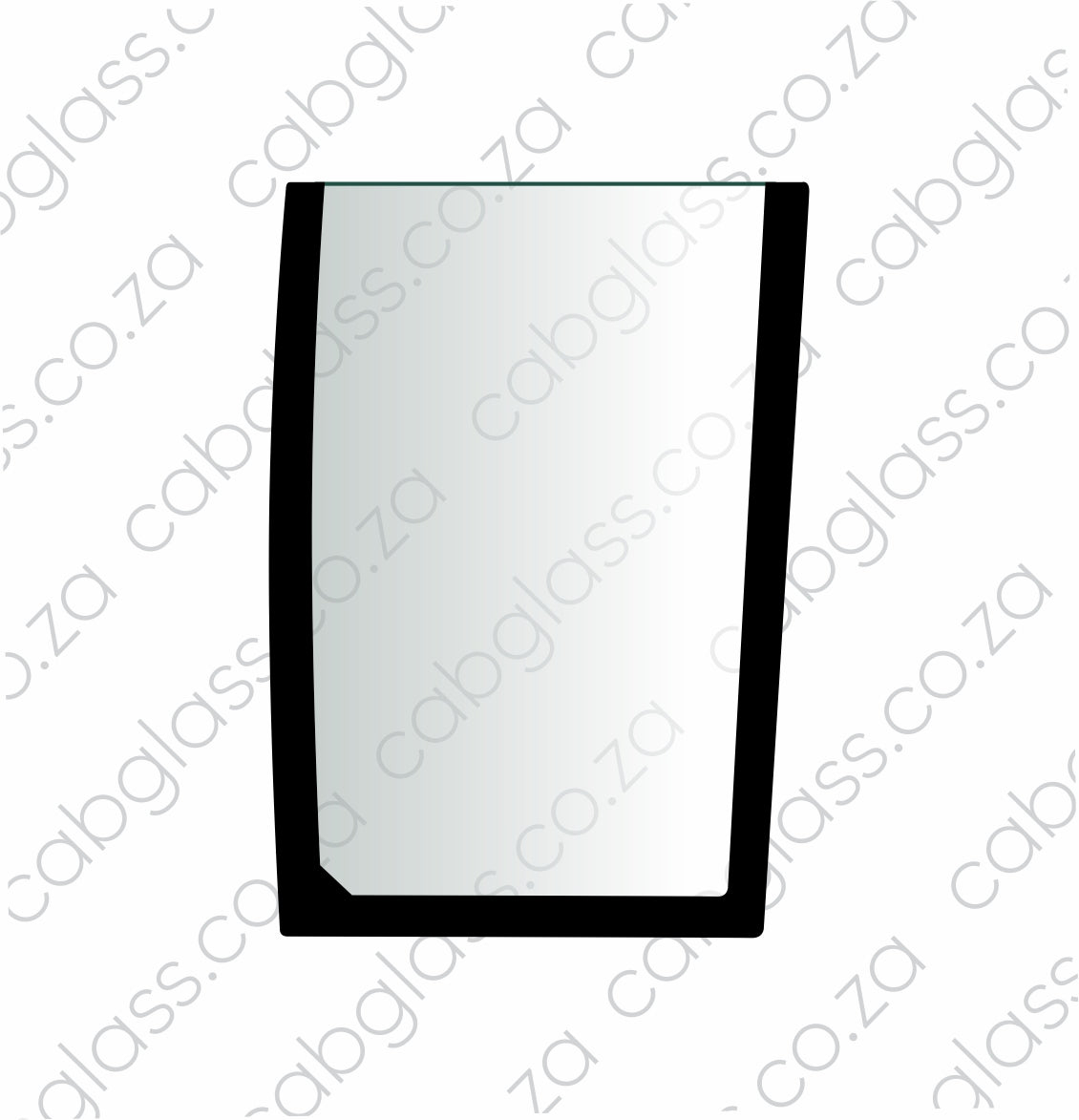 Windscreen lower left-hand for Case tractor MX80C to MX100C