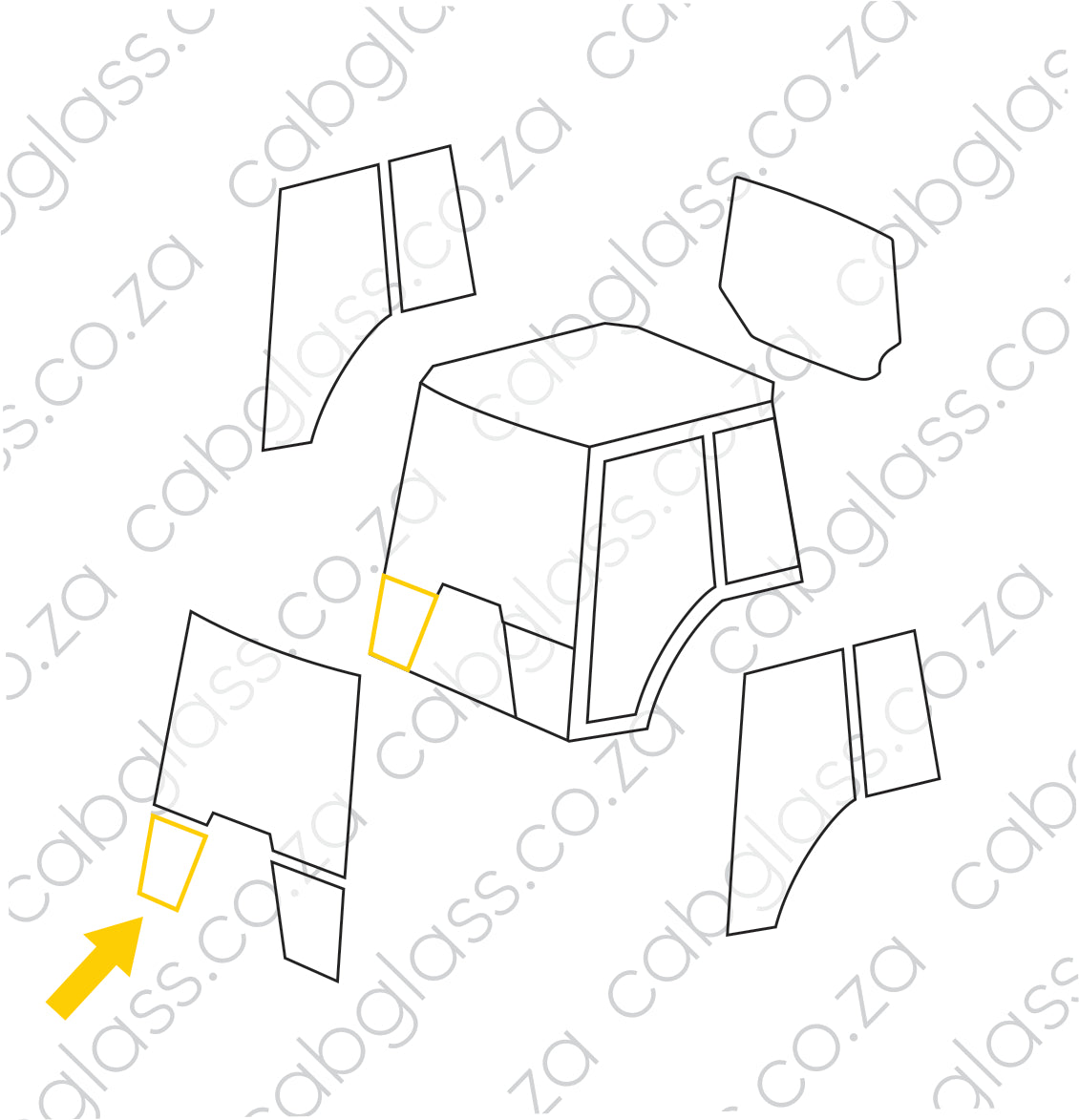 FRONT LOW RH | CASE TRACTOR MX80C - MX100C