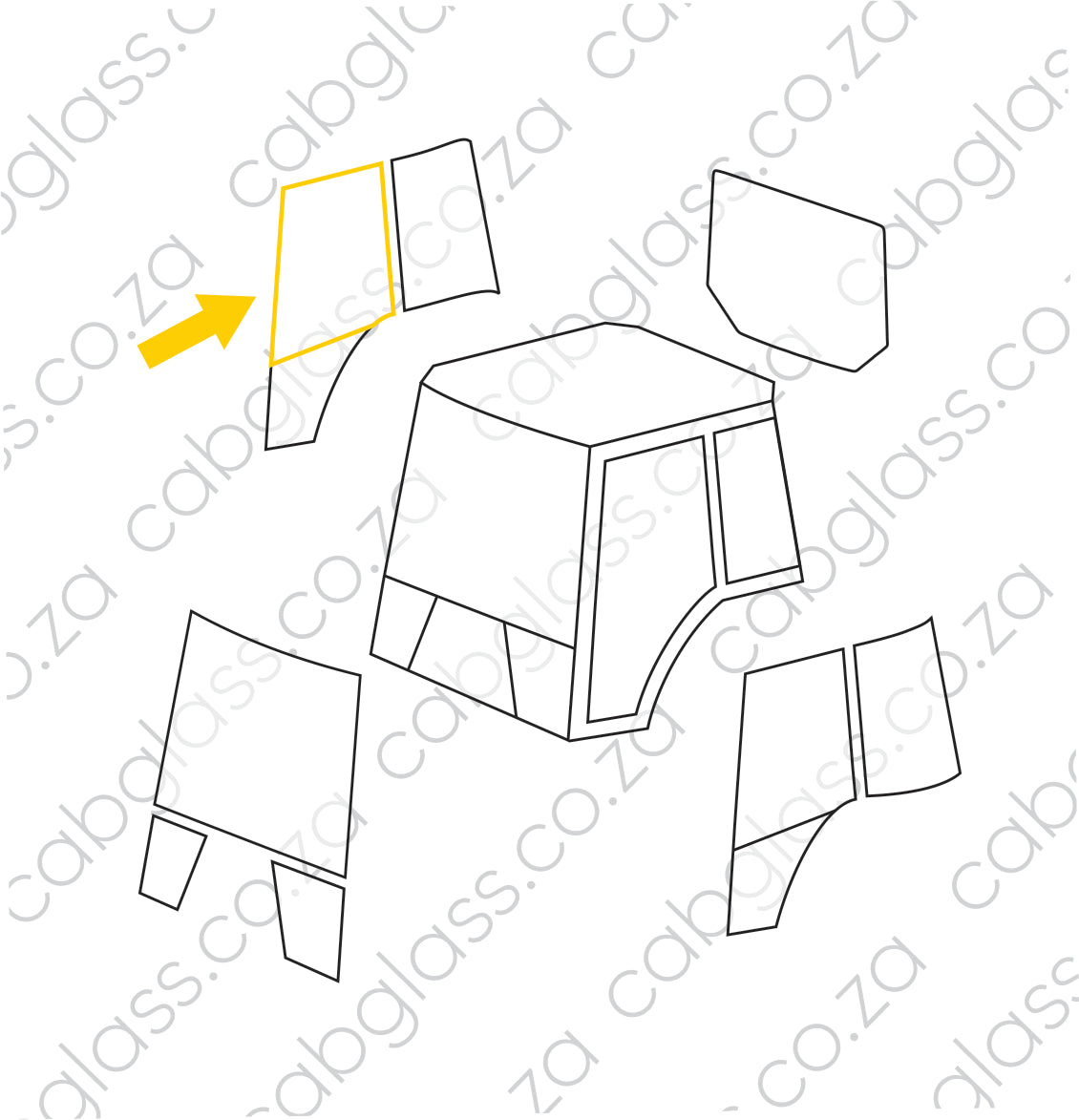 DOOR UPPER RH | NEW HOLLAND TRACTOR TD SERIES