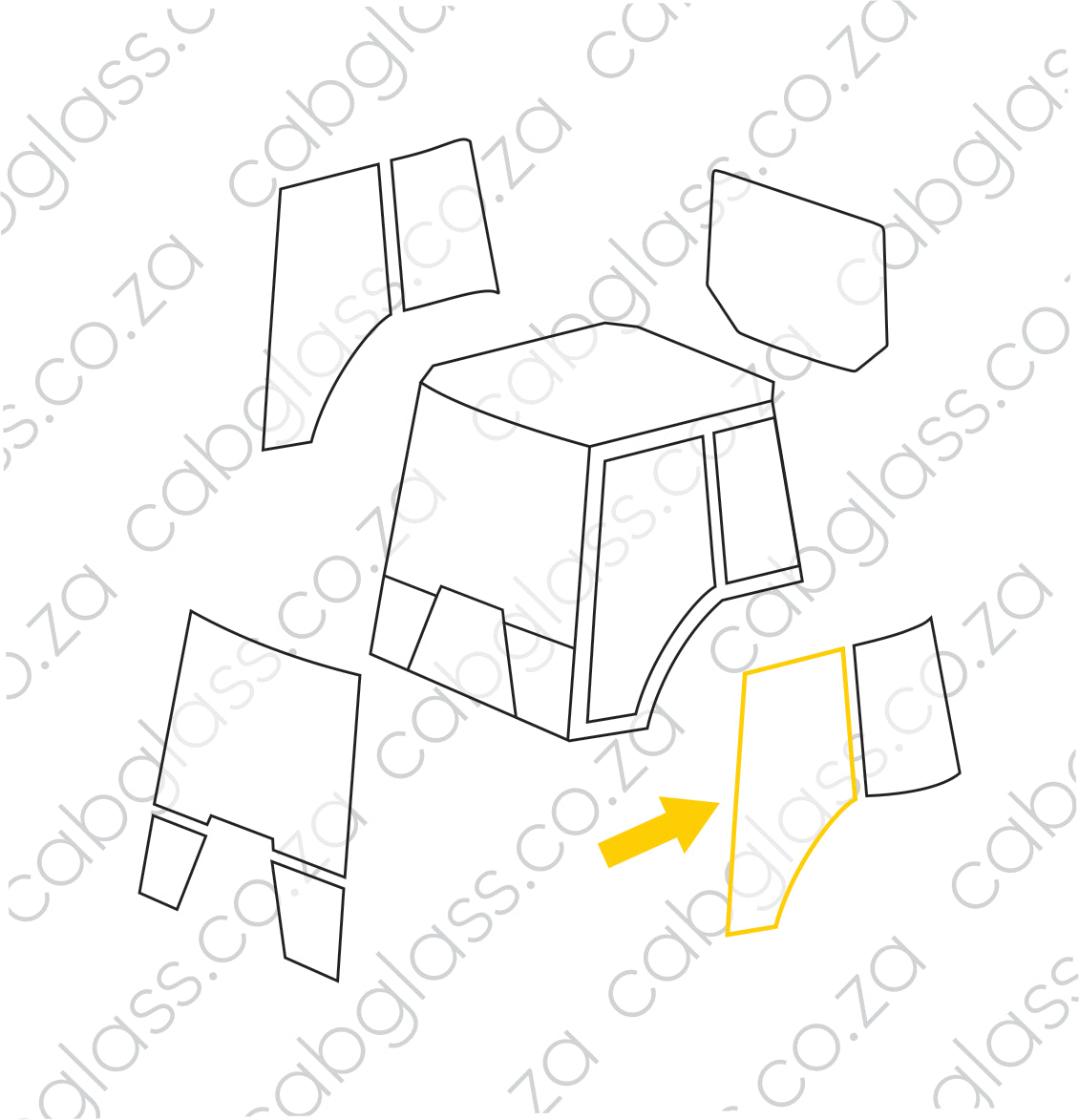 DOOR LEFT (FULL) | CASE FARMALL U SERIES
