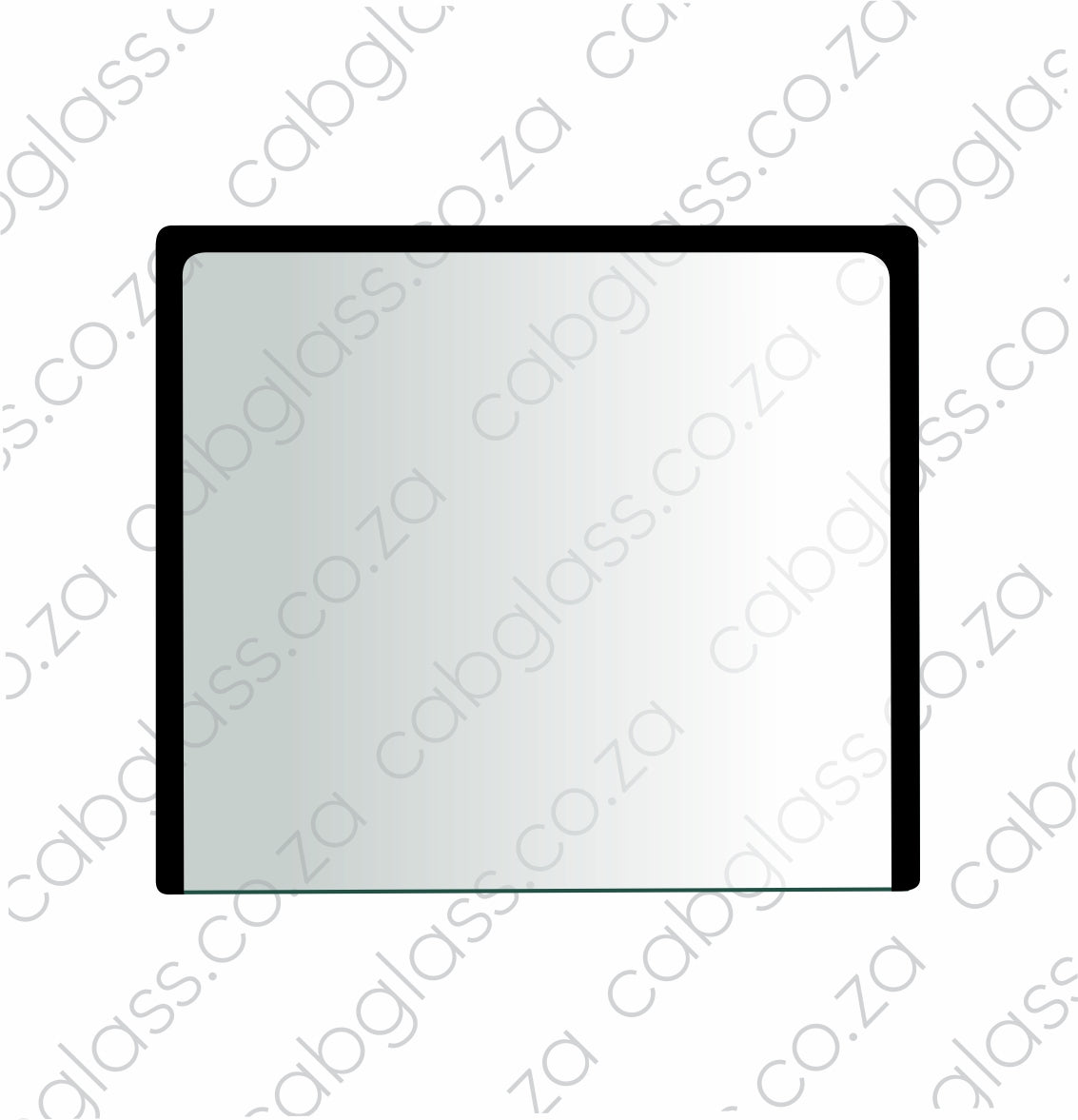 Rear cab glass upper half for Caterpillar Backhoe