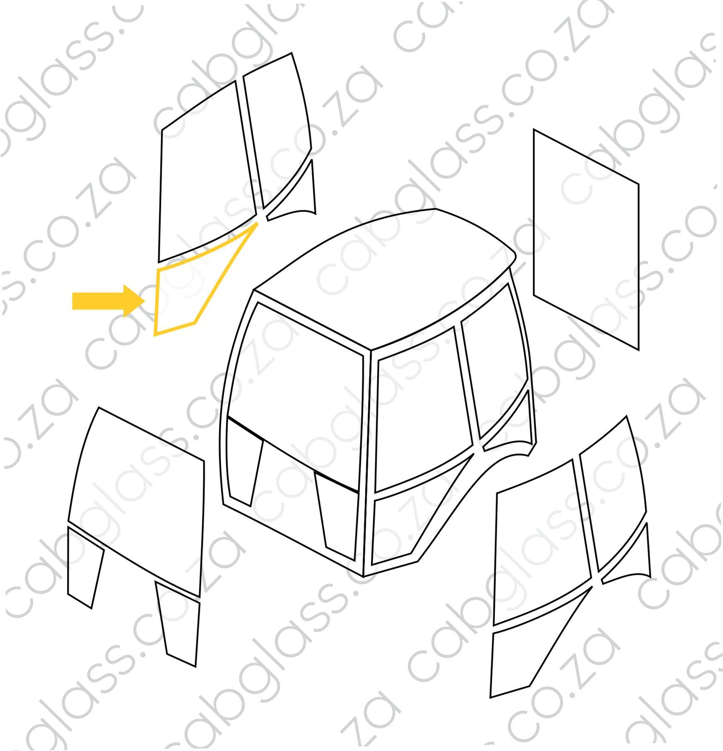 DOOR LOWER RH | CAT TLB F-SER (416F - 450F) BACKHOE