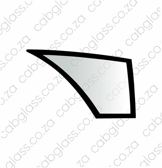 Door lower right-hand glass for Caterpillar backhoe